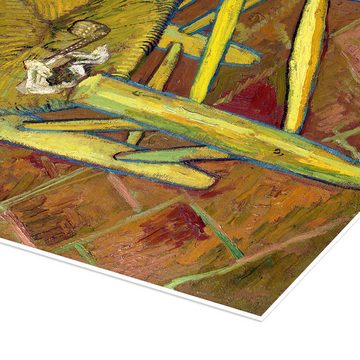 Posterlounge Poster Vincent van Gogh, Van Goghs Stuhl, Wohnzimmer Malerei