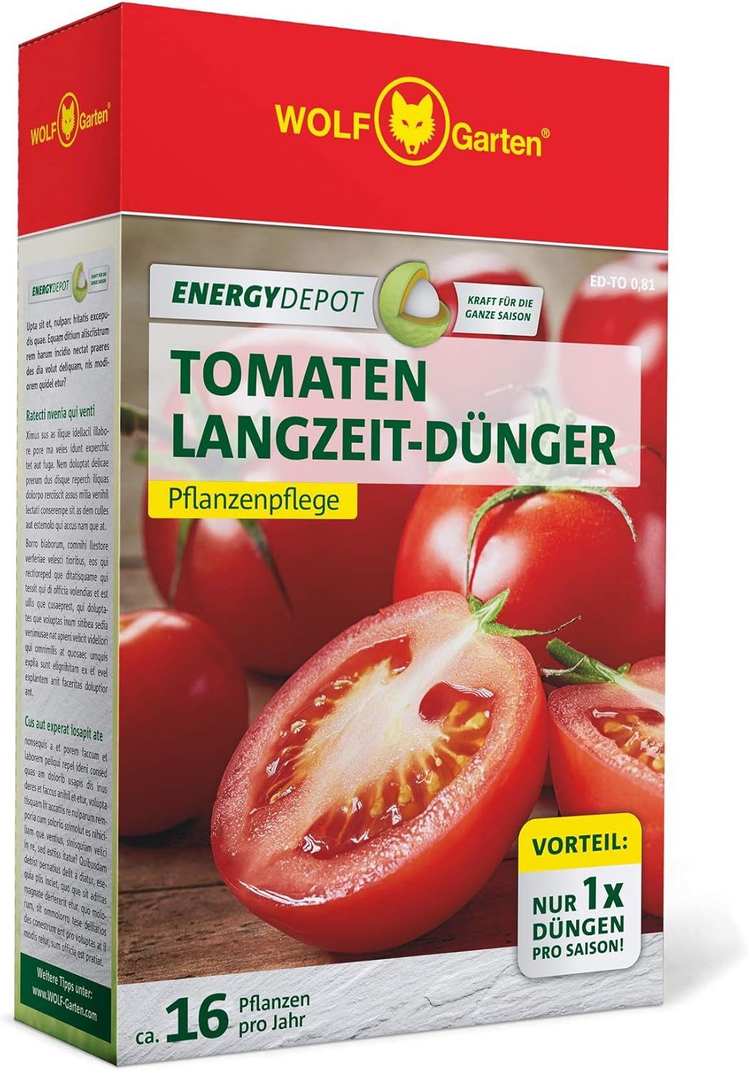 WOLF Tomatendünger Energy Depot Tomaten-Langzeitdünger ED-TO günstig online kaufen