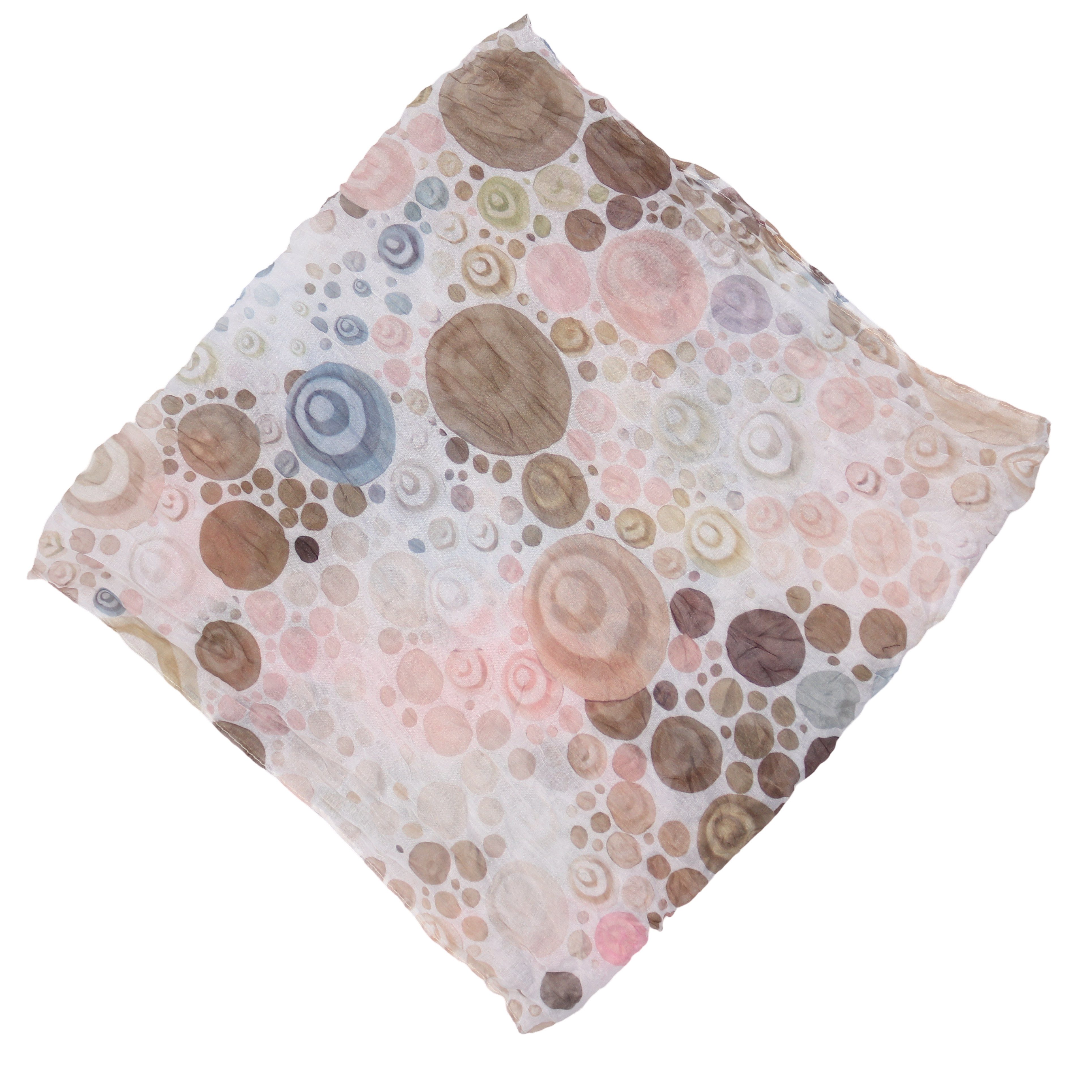 MIRROSI Loop Damen Schal mit Kreis-Muster Weich, Schlauchschal, (zweimal um den Hals wickelbar, ca.45x75cm), Damen Halstuch ideal für Frühling, Sommer oder Herbst