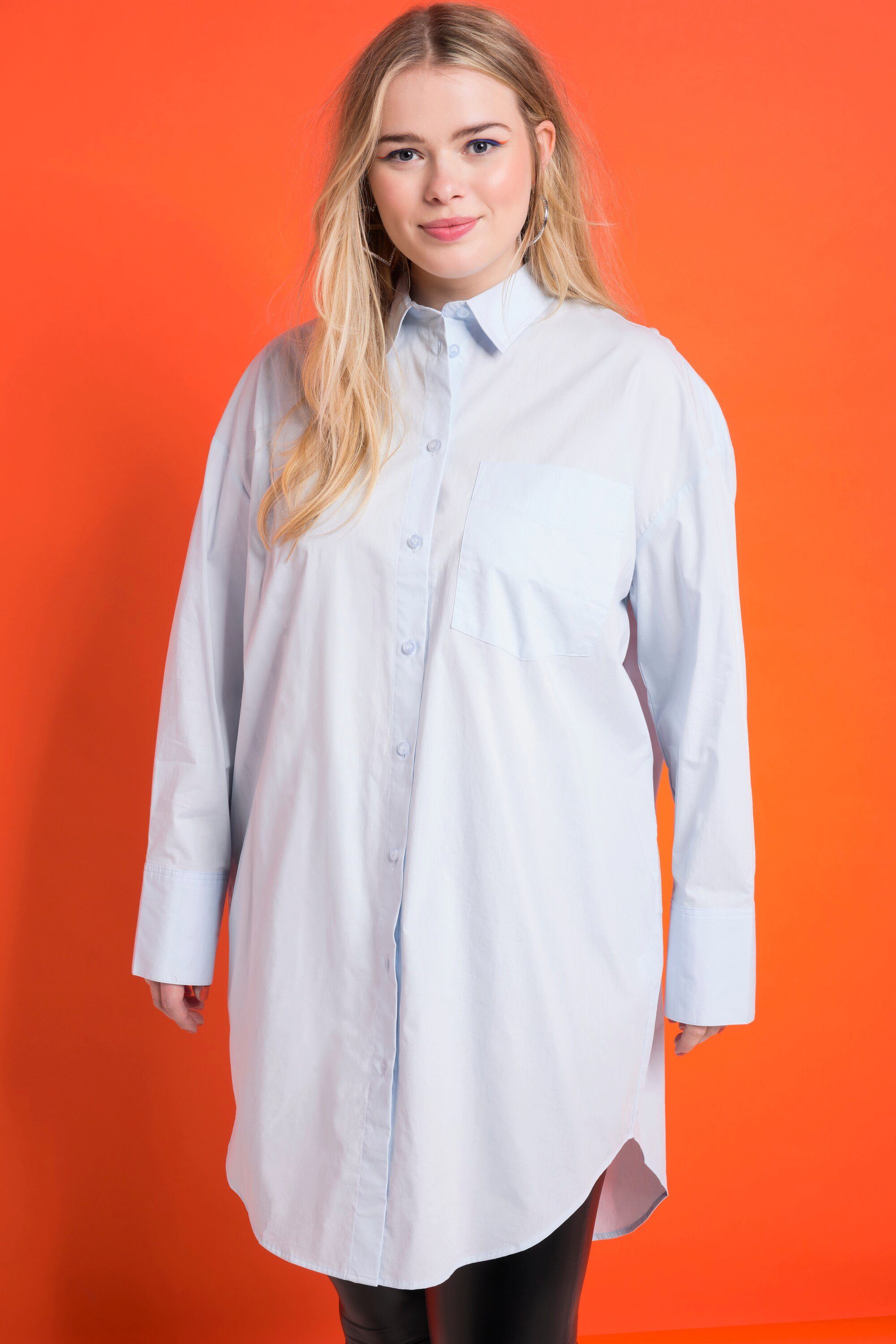 Studio Untold Hemdbluse Hemdbluse oversized Knopfleiste Hemdkragen