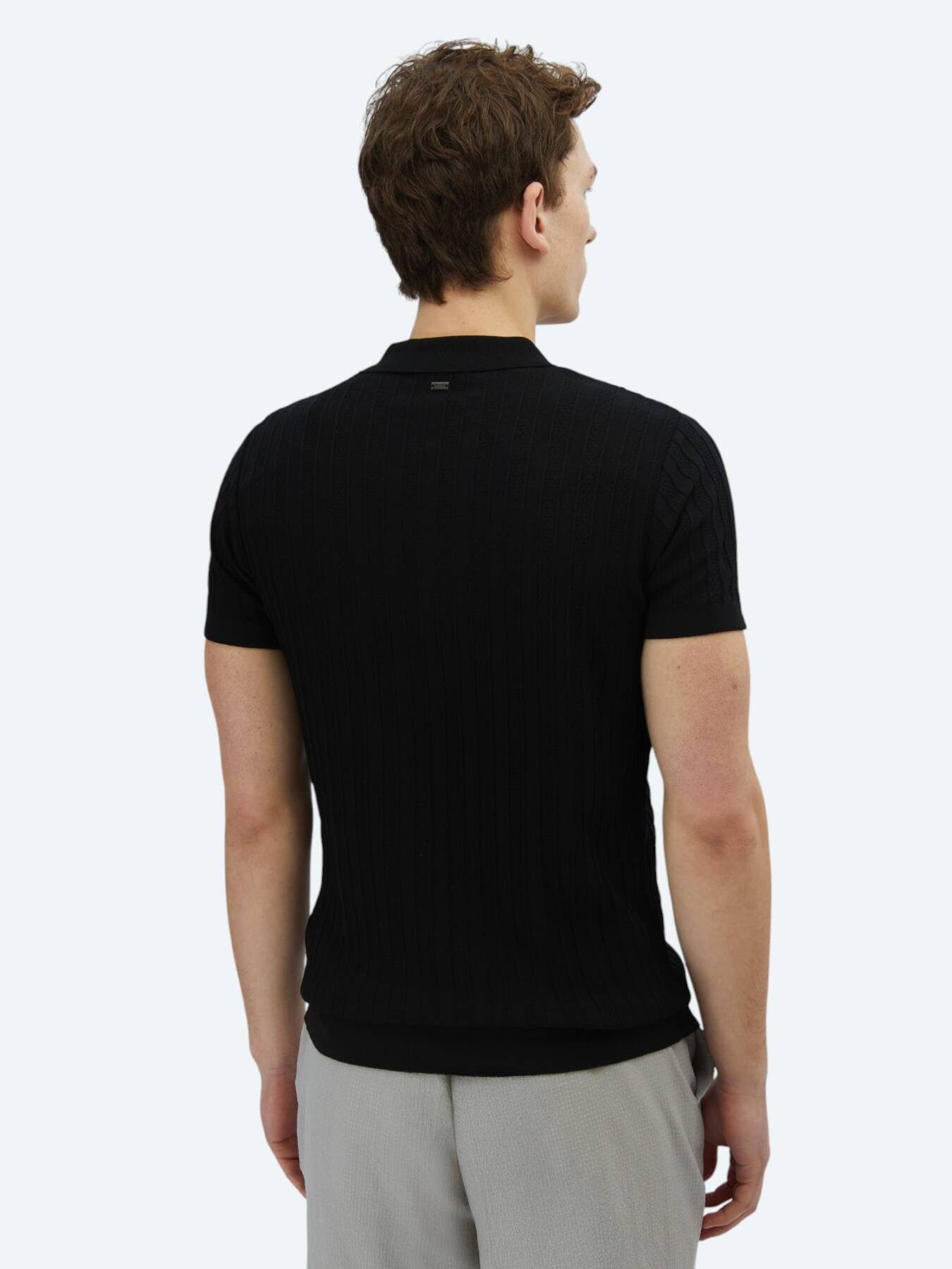 KİP Steppweste Gemustertes Polo Rollkragenstrick