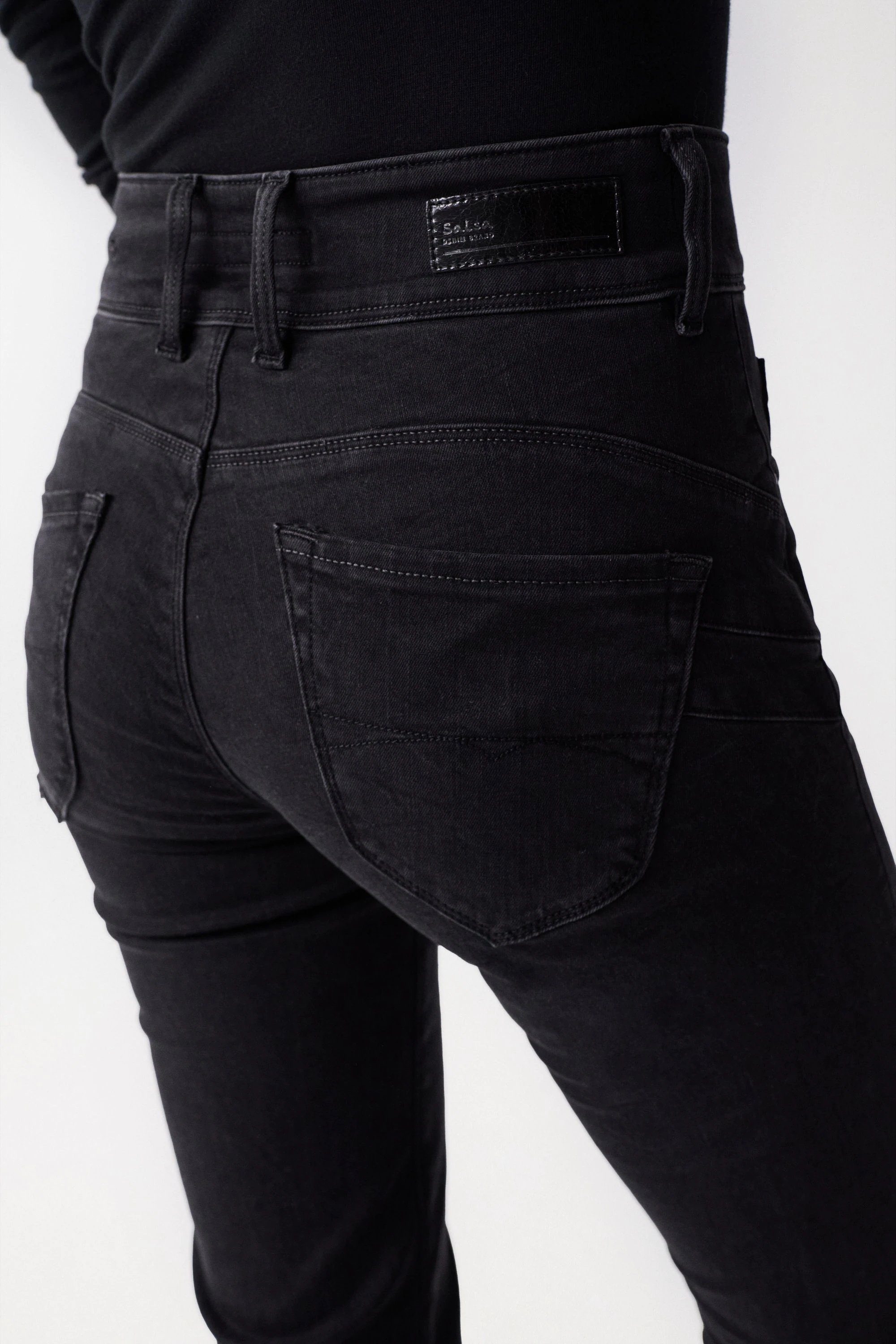 Salsa Stretch-Jeans black SLIM used SECRET IN PUSH JEANS SALSA 126857.0000