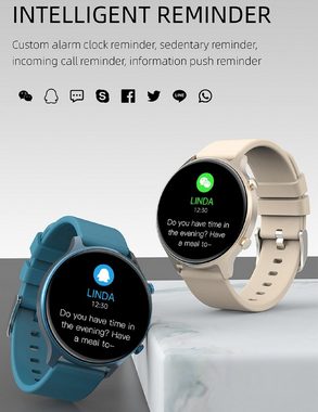 Karen M DS30 Smartwatch (1.39 Zoll), TFT-HD-Display, Bluetooth-Anrufe, 230mAh, IP67, Magnetisches Laden