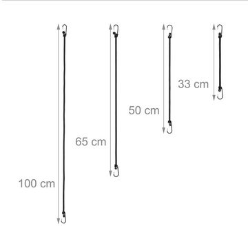 relaxdays Spanngurt Spanngummi 12er Set 4 Größen