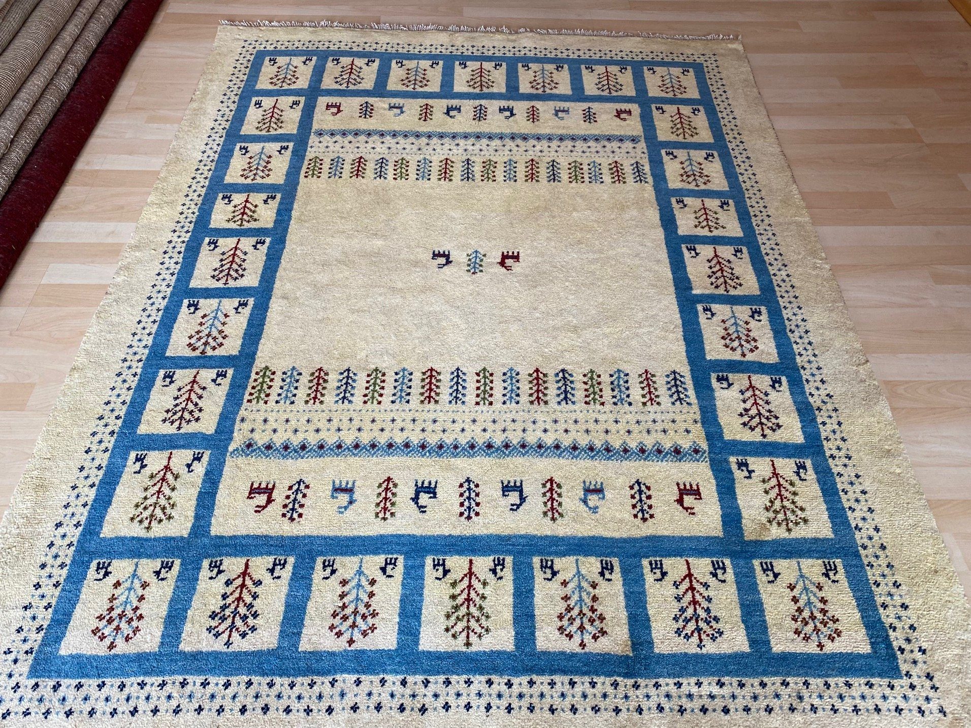 Teppich 199x150 Perser Hochflor-Teppich Perserteppich Schurwolle, Gabbeh Morgenlandbazar Handgeknüpft