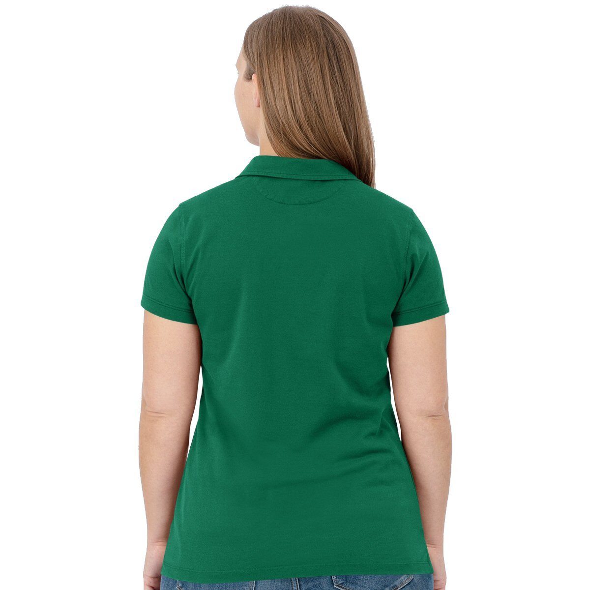 Jako Poloshirt Doubletex (Polyester/Baumwolle) grün Damen