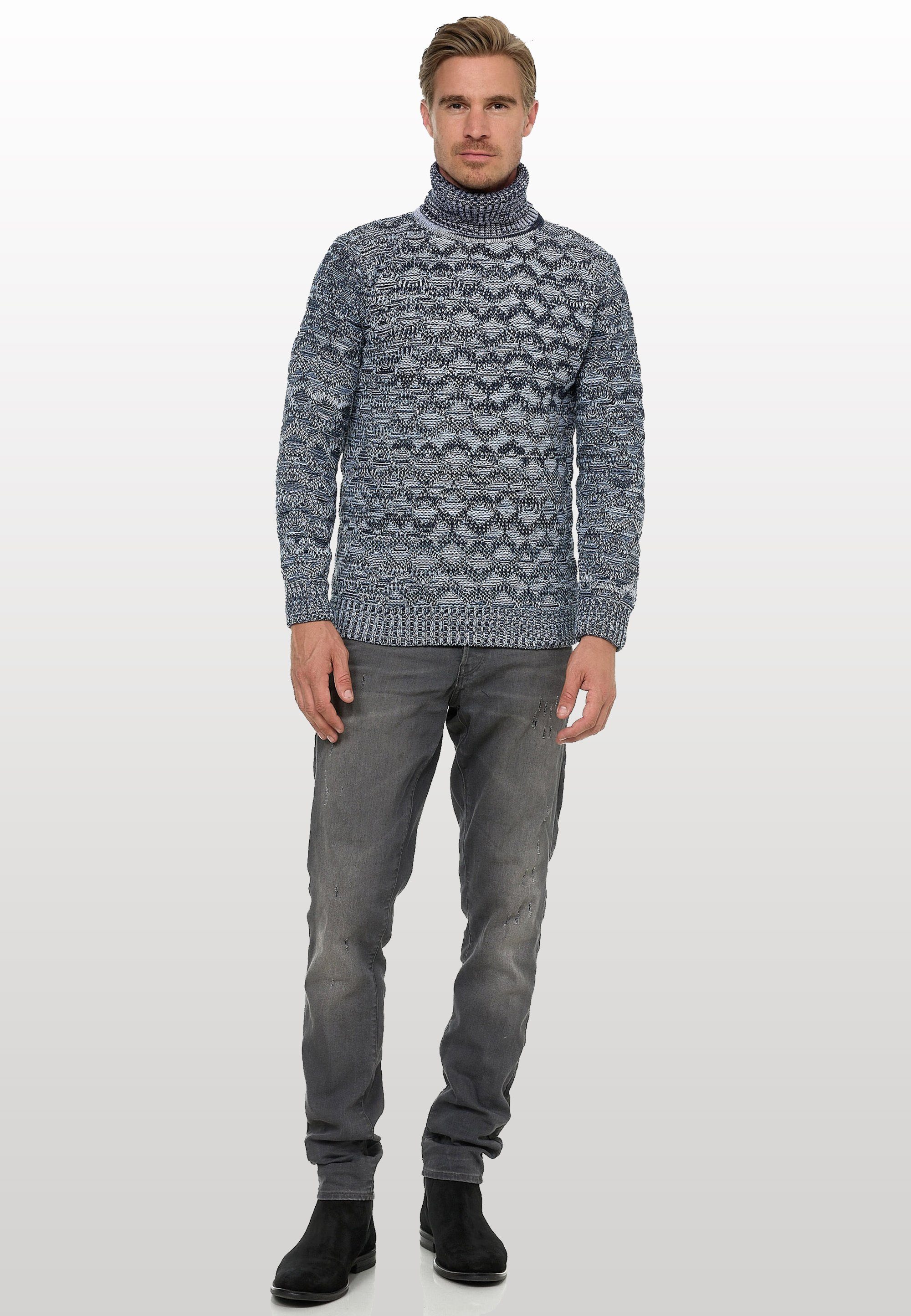 Rusty Neal Strickpullover mit angesagtem Karo-Design