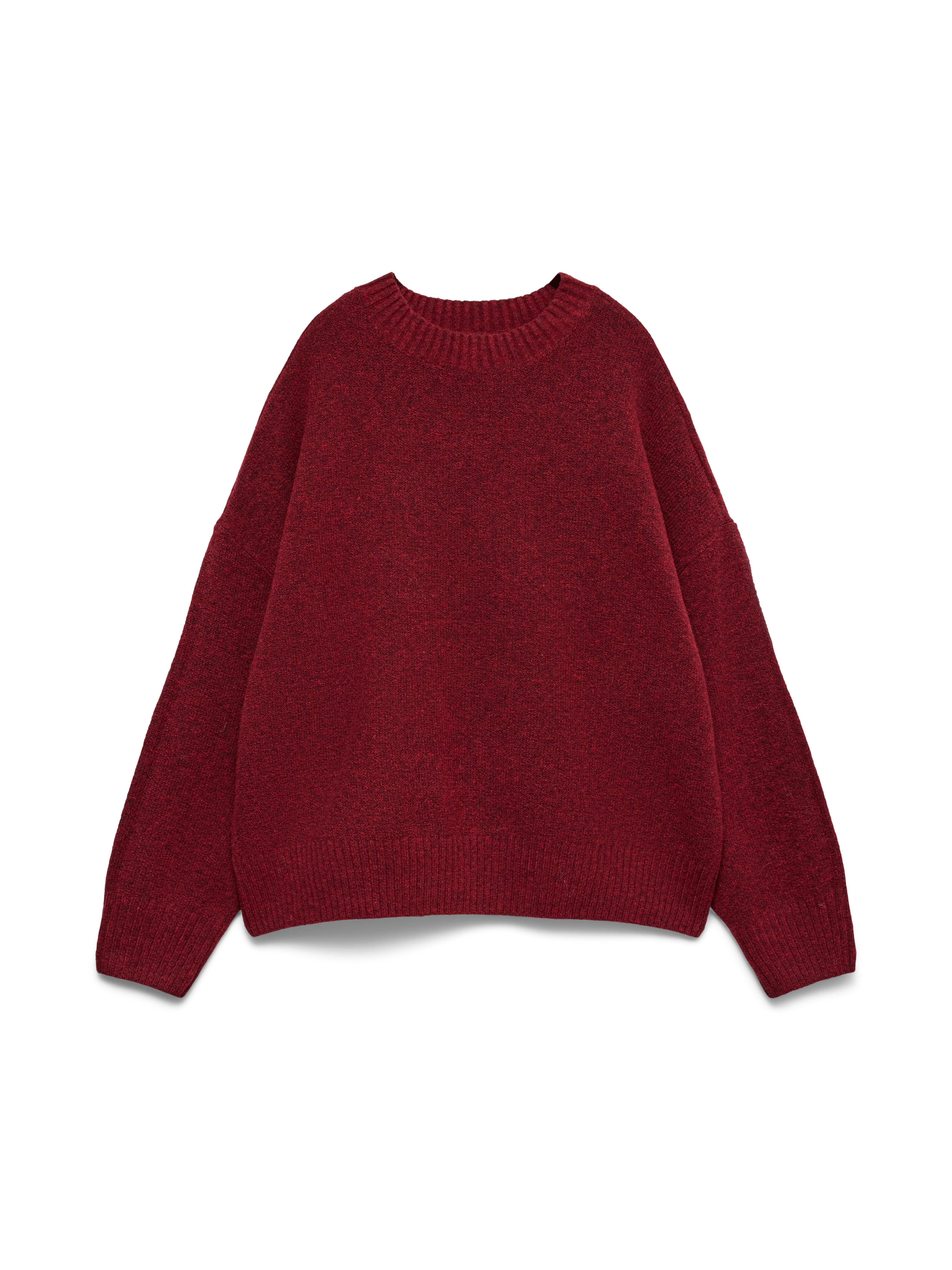 Vero Moda Strickpullover VMBOOM LS O-NECK PULLOVER GA NOOS Materialmix, loose fit