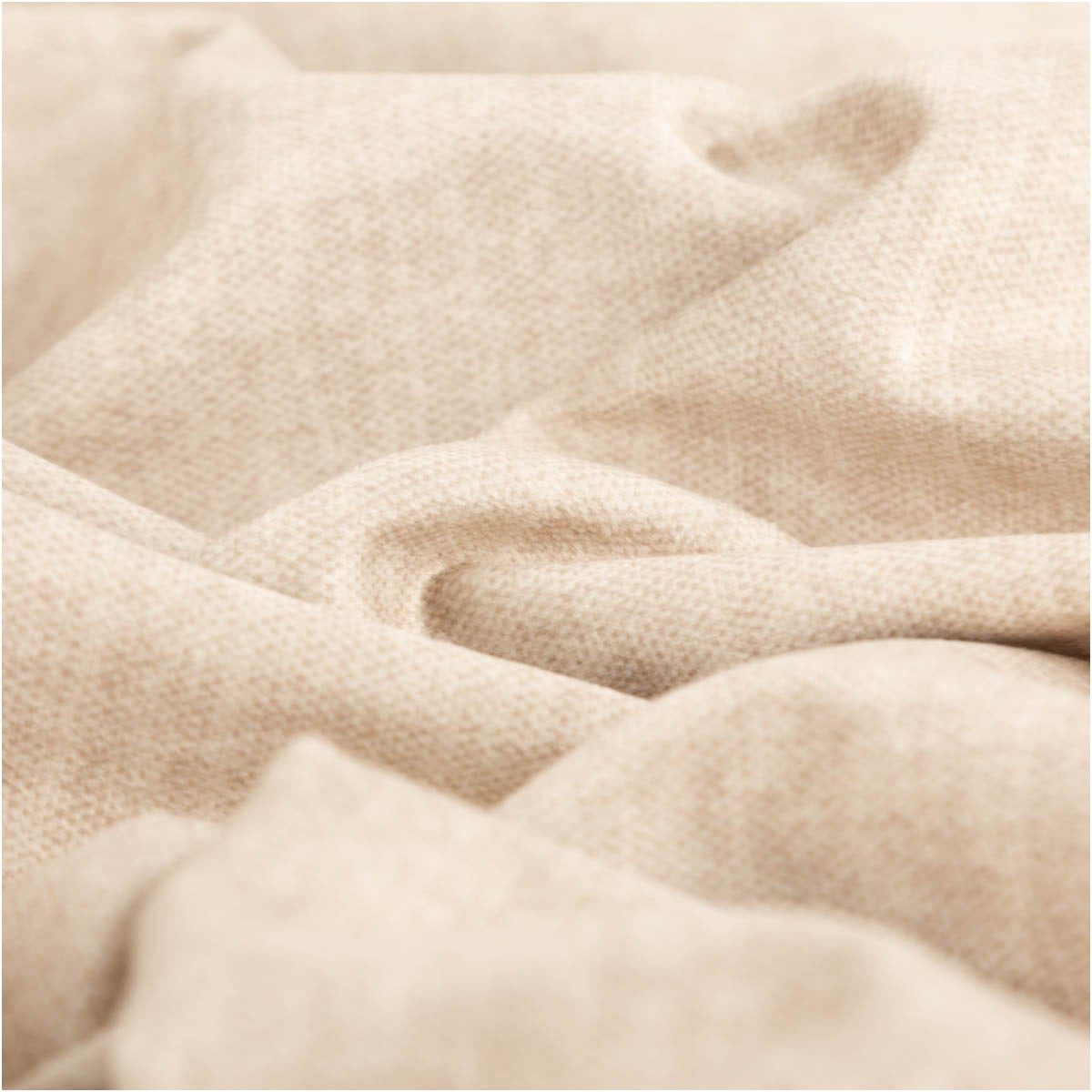 SCHÖNER LEBEN. Stoff Polsterstoff Meterware Mikrofaser Velvet meliert beige 145cm