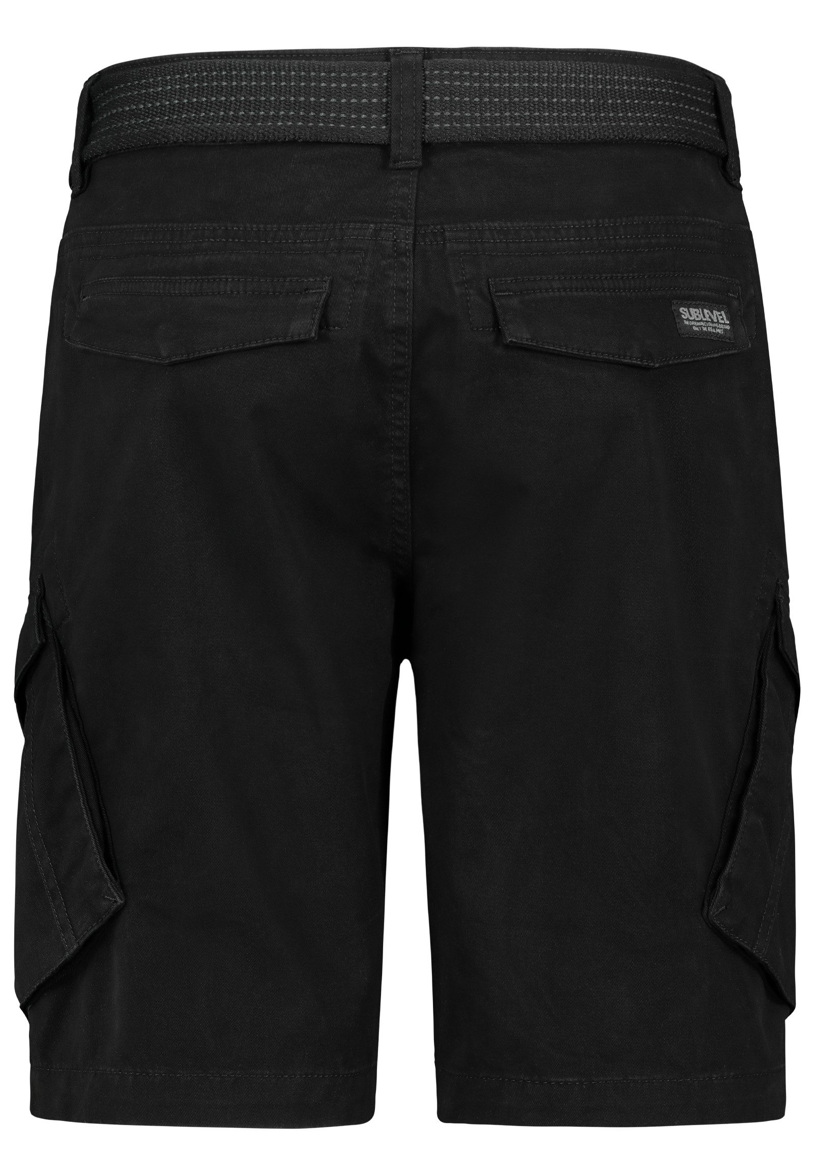 SUBLEVEL Cargoshorts Herren Cargo Shorts kurze Hose Bermuda Knielang Short Sommer + Gürtel