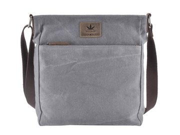 Greenburry Umhängetasche Vintage Hemp, Schultertasche, MessengerBag, Hanf und Leder