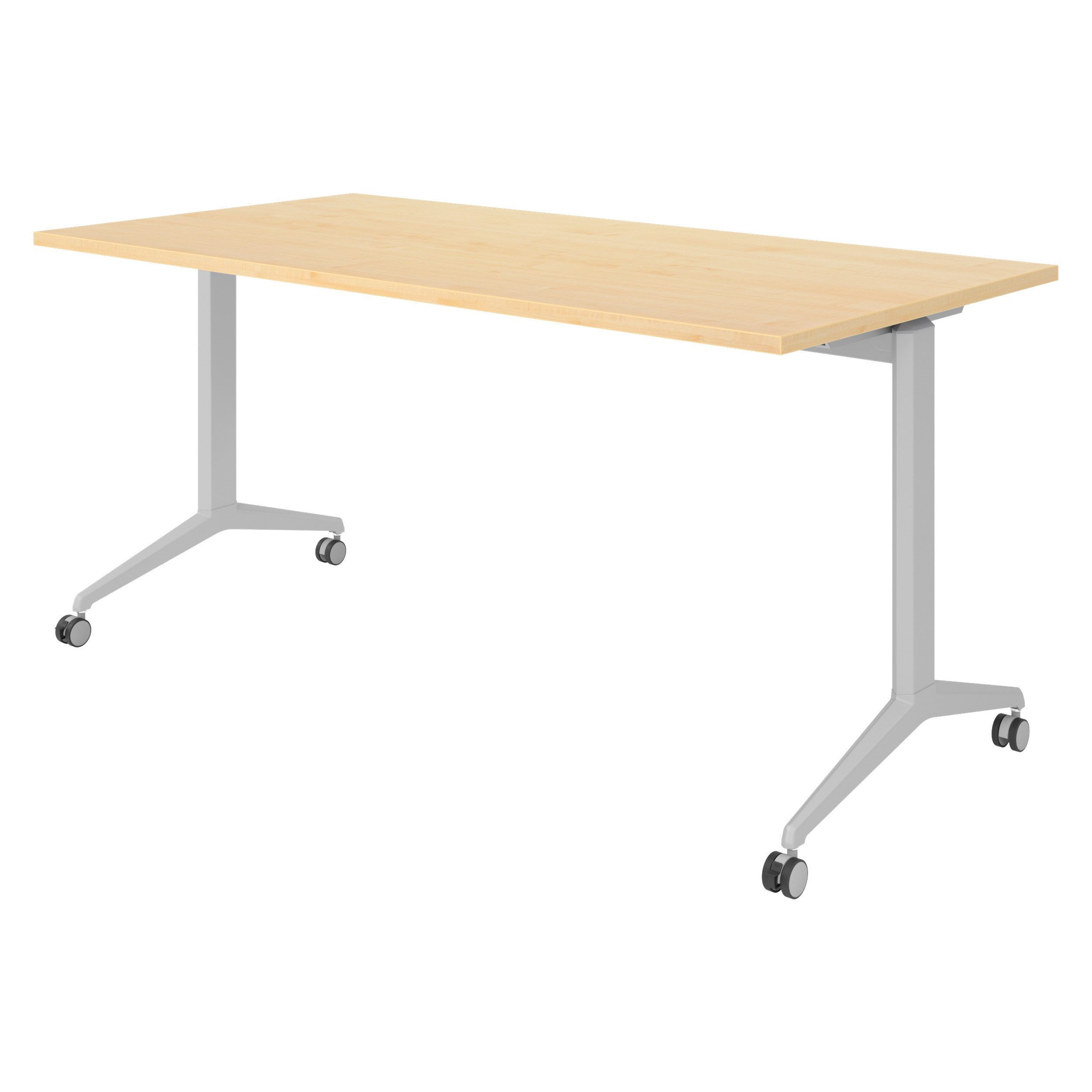 bümö Schreibtisch bümö Seminartische, Rechteck: 160 x 80 cm - Dekor: Ahorn