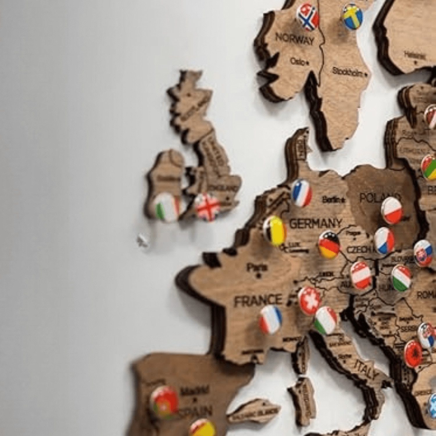 MagicHolz Pins MagicHolz 288 FlaggenPins für Deine Weltkarte DIY Zubehör