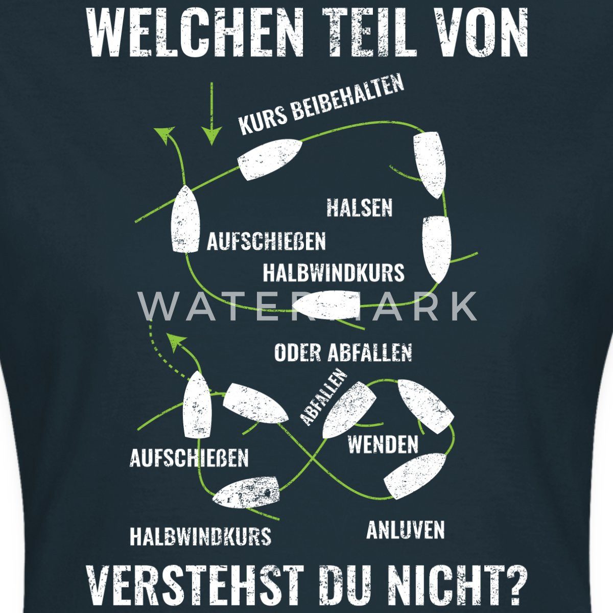 Spreadshirt T-Shirt Segeln Welchen Teil Davon Verstehst Du Nicht Frauen T-Shirt (1-tlg) Slim Fit, fällt klein aus