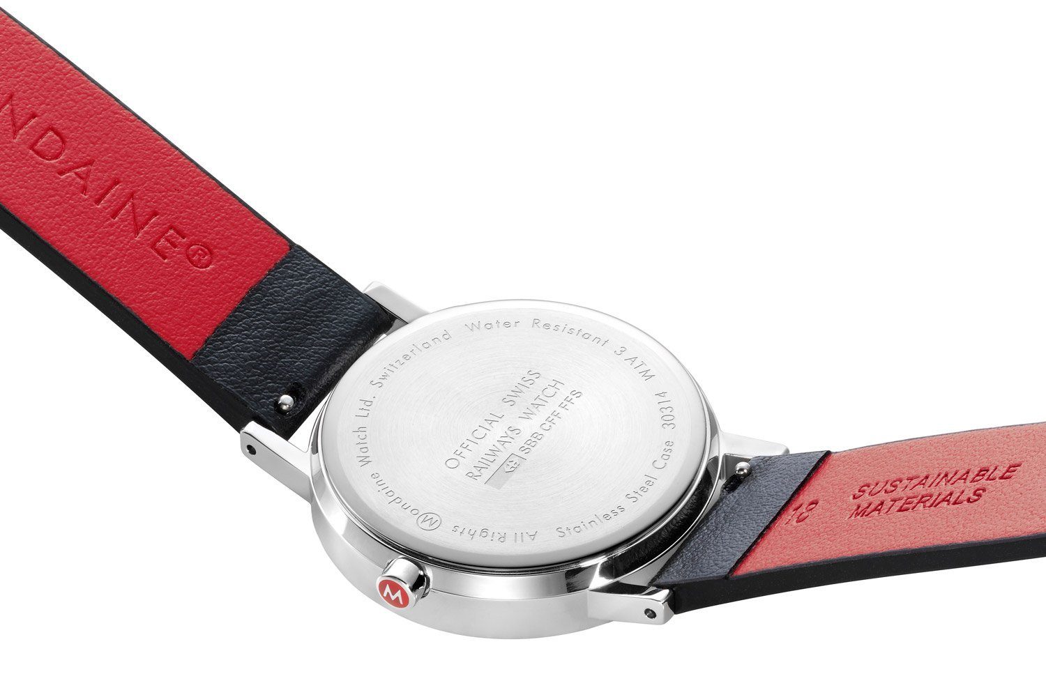 MONDAINE Quarzuhr Armbanduhr in Schwarz 36 Classic mm Unisexgröße