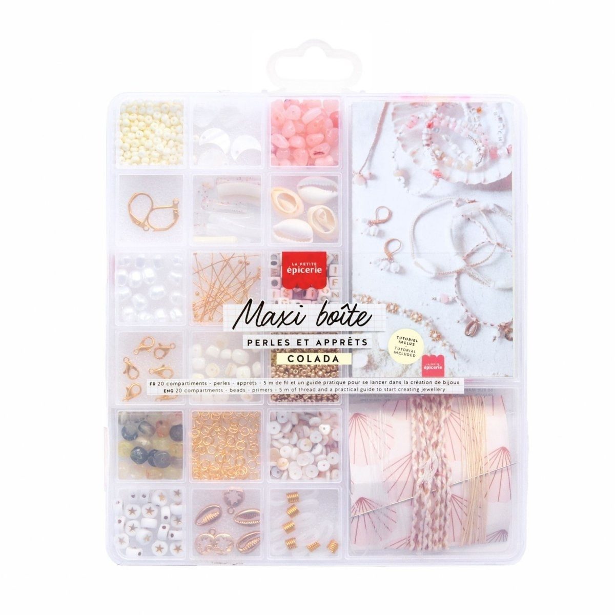 La Petite Epicerie Kreativset Perlenbox Schmuckbastelset mit Zubehör, DIY Set kreativ