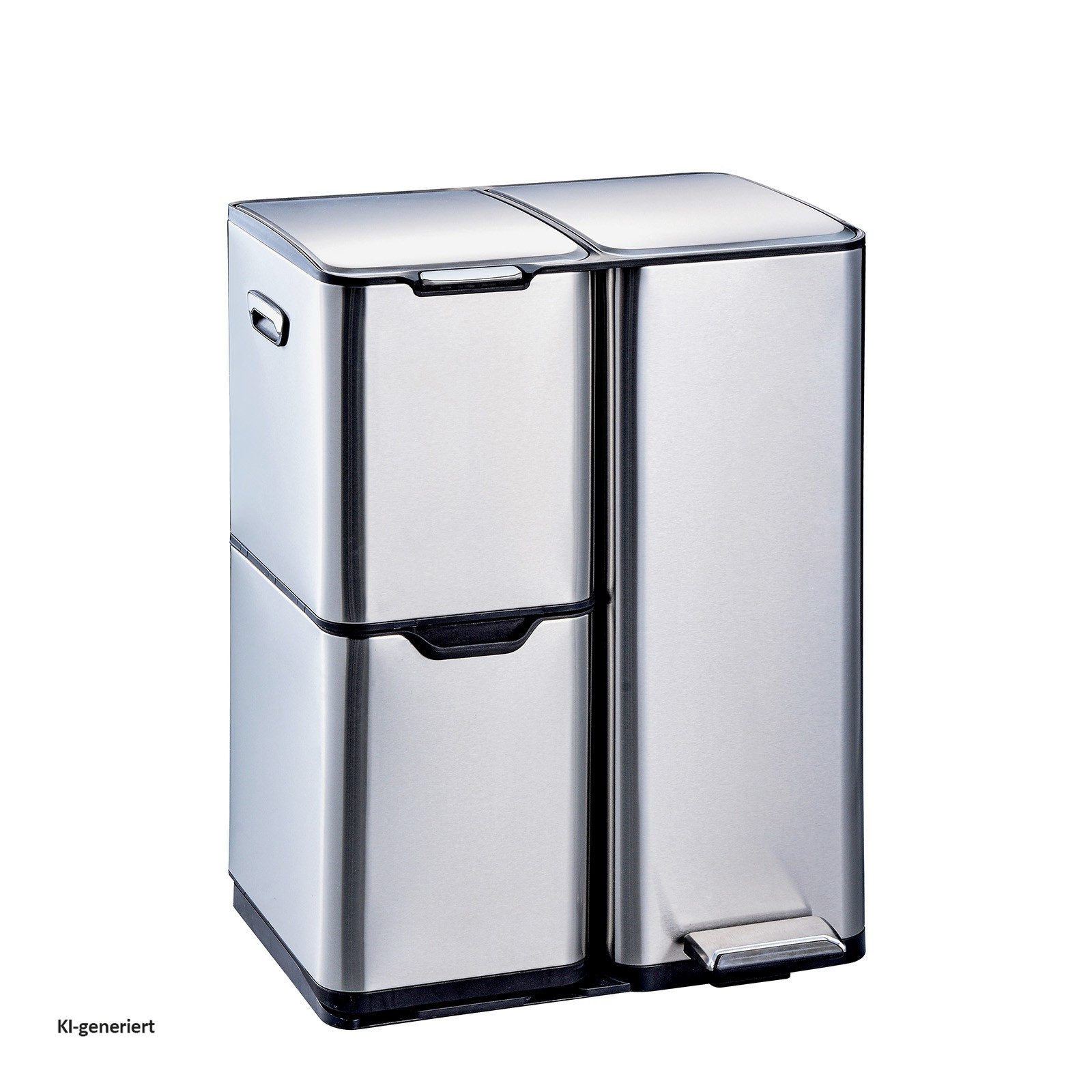 HTI-Living Mülleimer Abfalleimer Mülltrennsystem mit 3 Behältern, Mülleimer 60 Liter – Bild 2 von 4