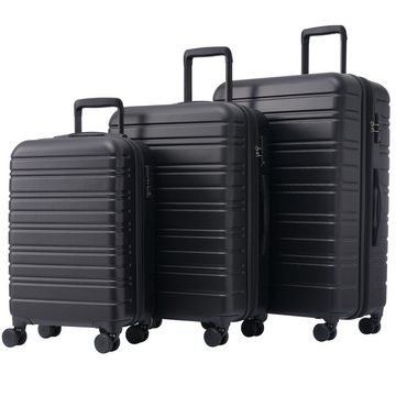 HEYHIPPO Kofferset Dreiteiliges Kofferset, robustes ABS-Material, (TSA-Zoll Sicherheitsschloss, Teleskopgriff), Handgepäck Koffer, Urlaub, Reisen, Geschäftsreise