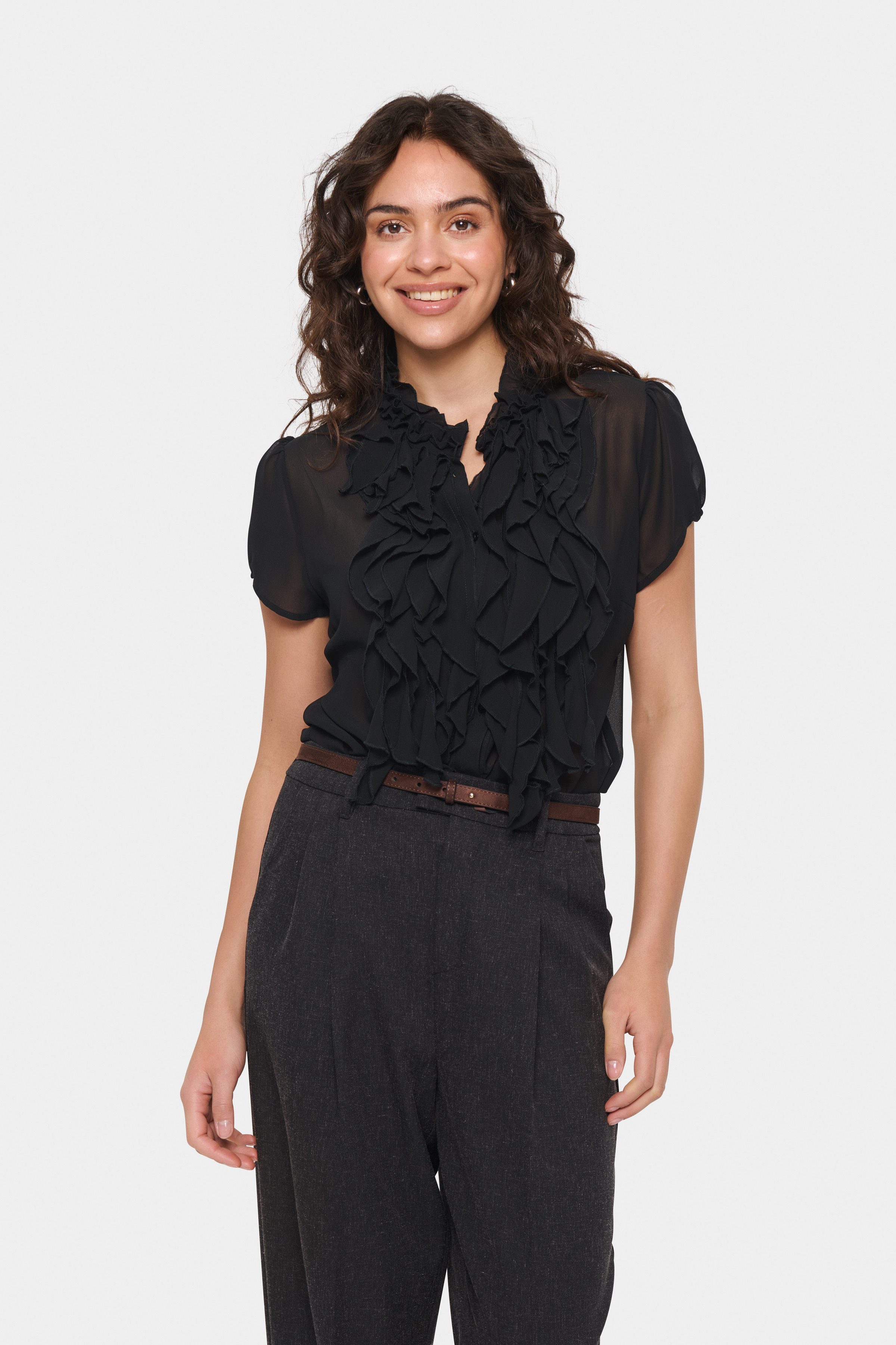 Saint Tropez Chiffonbluse LiljaSZ SS Shirt günstig online kaufen