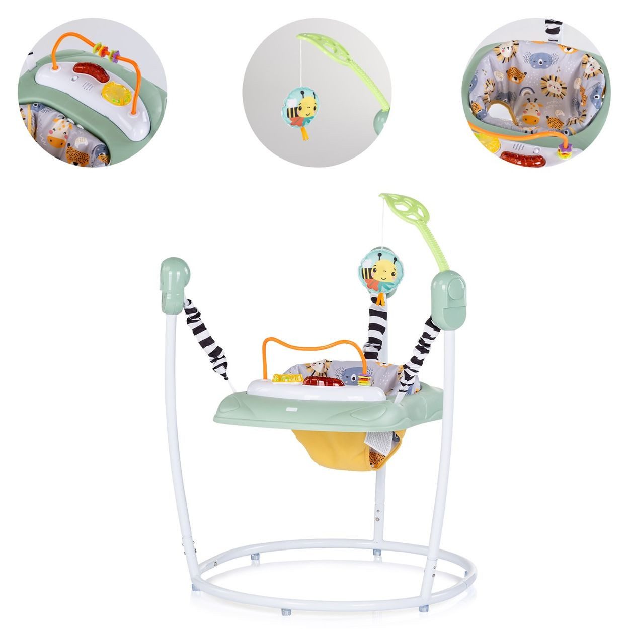 Chipolino Türhopser Jumpy Car, Spielcenter, Hängespielzeug Musikpanel verstellbar, Musikpanel