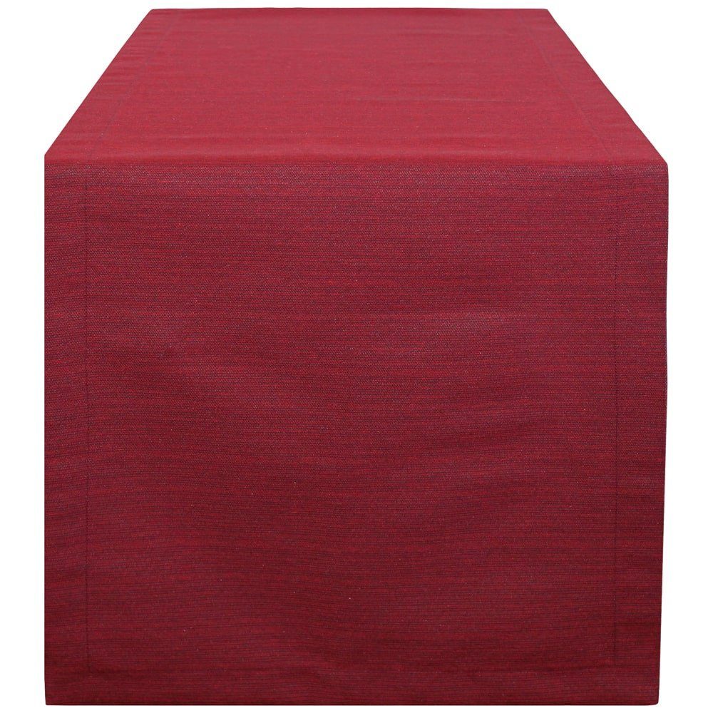 matches21 HOME & HOBBY Tischdecke Tischläufer LEONIE Mitteldecke rot Poly Baumwolle 40x100 cm (1-tlg)