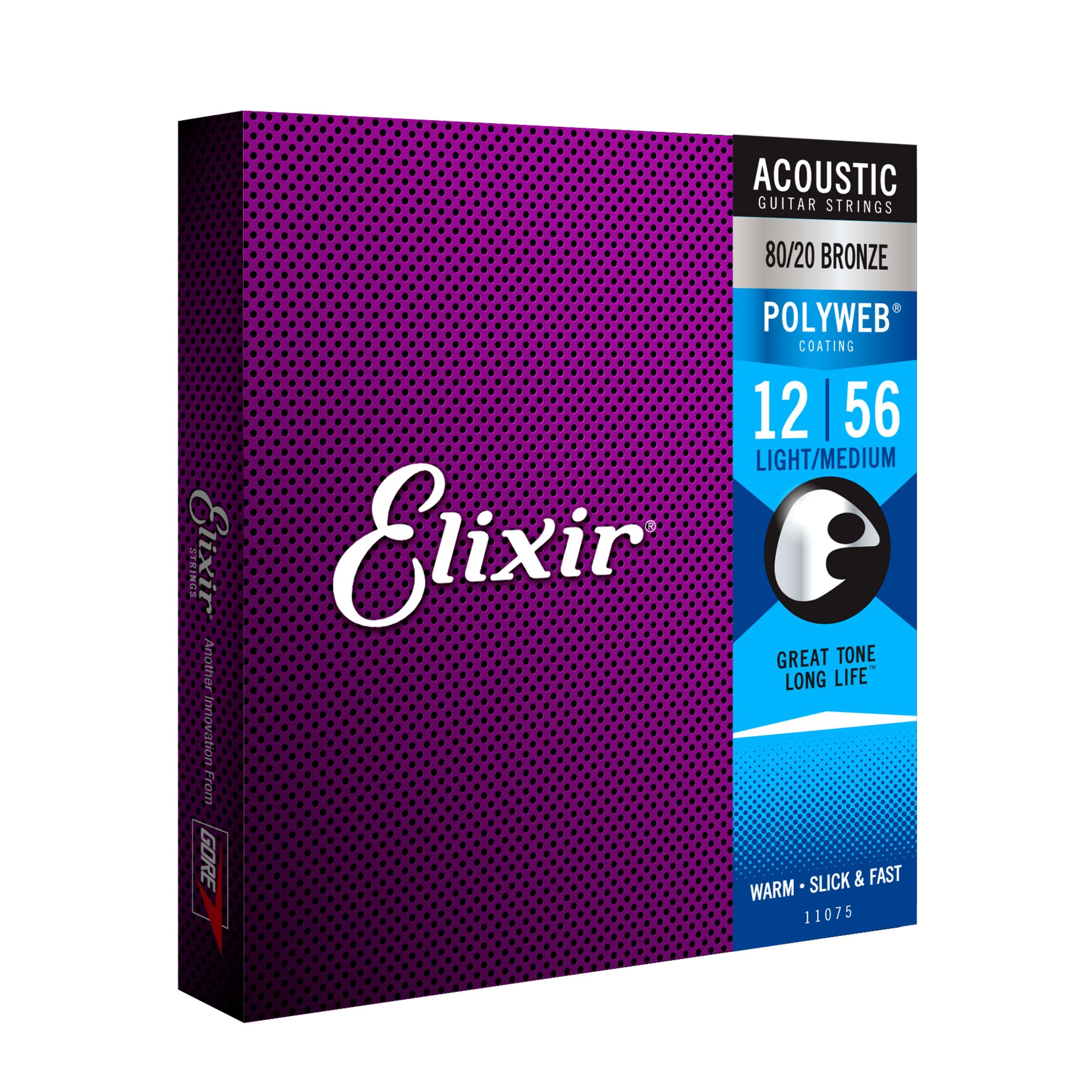 Elixir Saiten, 11075 Polyweb Acoustic 12-56 - Westerngitarrensaiten