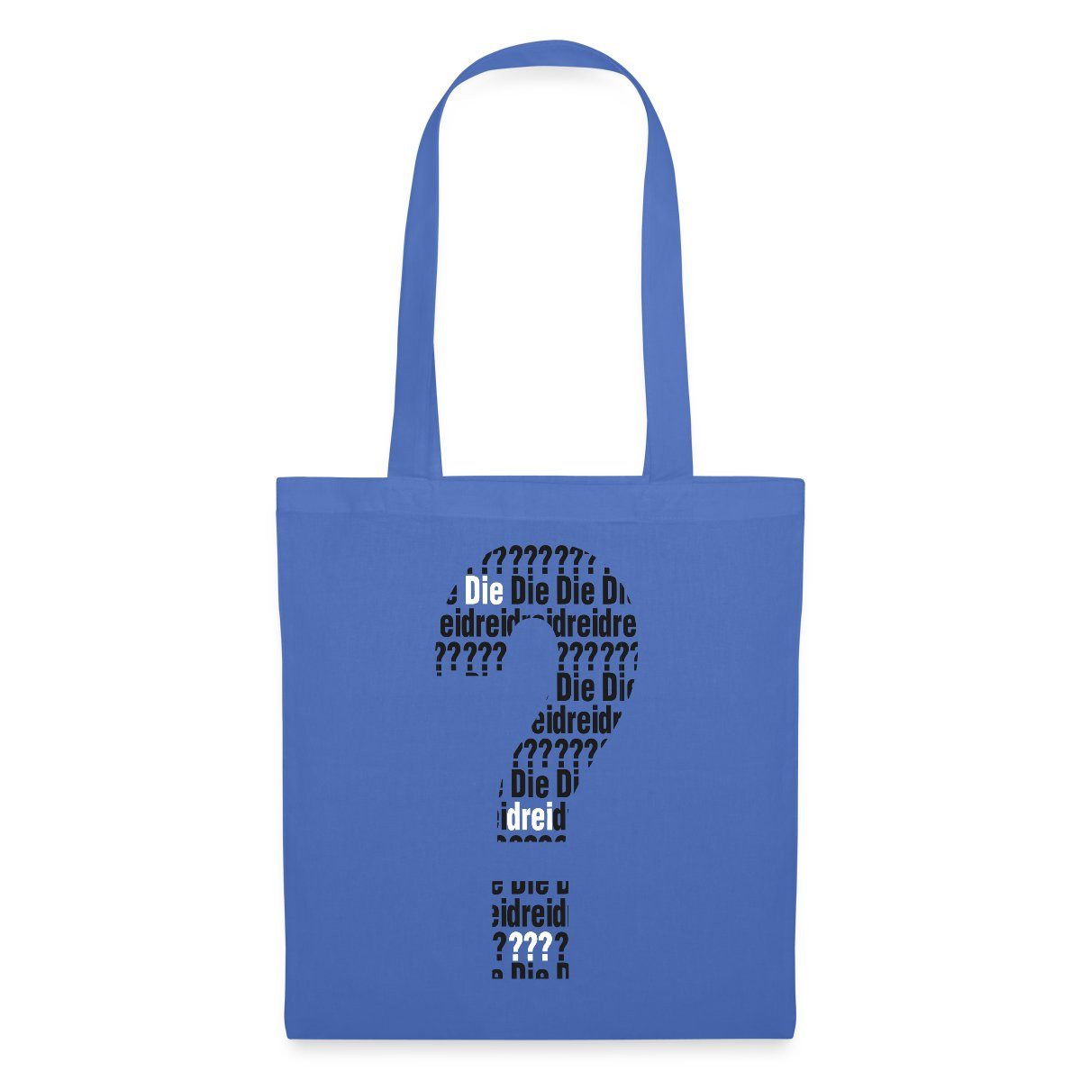 Henkeltasche Die Drei Fragezeichen Kids Logo Schwarz Weiß Stoffbeutel
