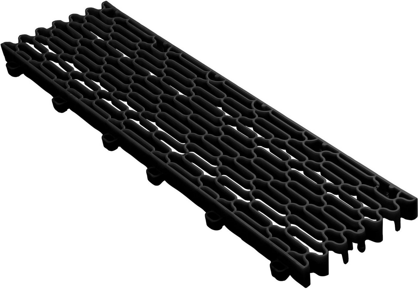 florco® Klickfliesen »Expansionsteil lang«, Zubehör 1 Packung (40x10 cm),schwarz,für 40x40 cm Klickfliesen-HomeTrends