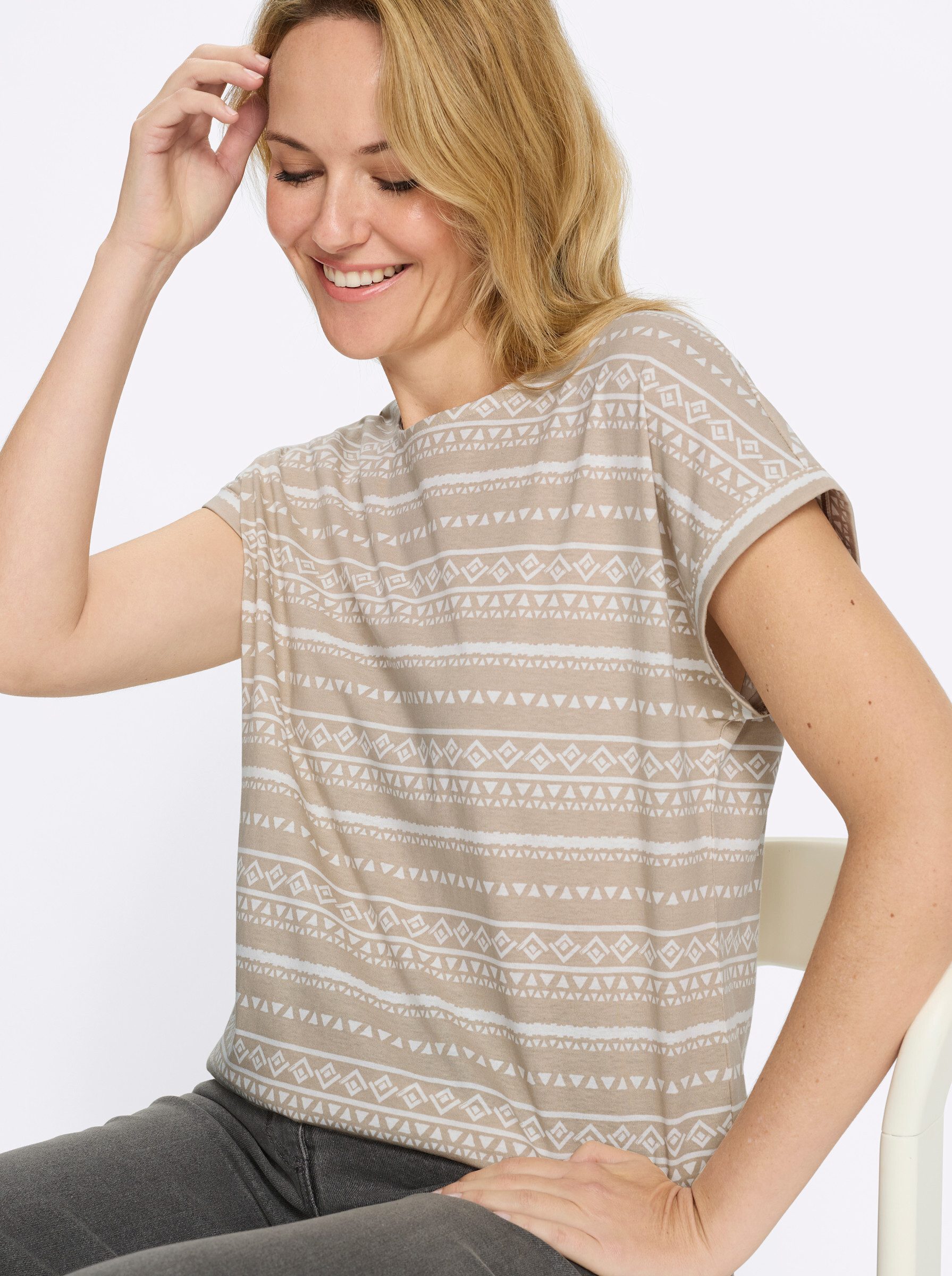 Sieh an! T-Shirt Kurzarm-Shirt Extra kurz