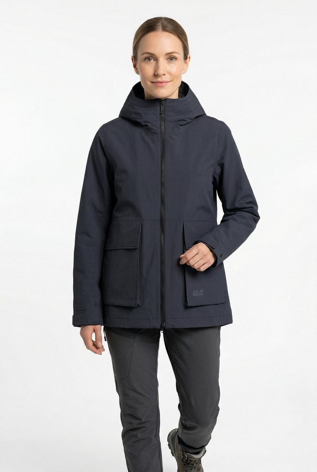 Jack Wolfskin Funktionsjacke NABUR 2L JKT W mit 2-Wege-Reißverschluss, wasserdicht, atmungsaktiv