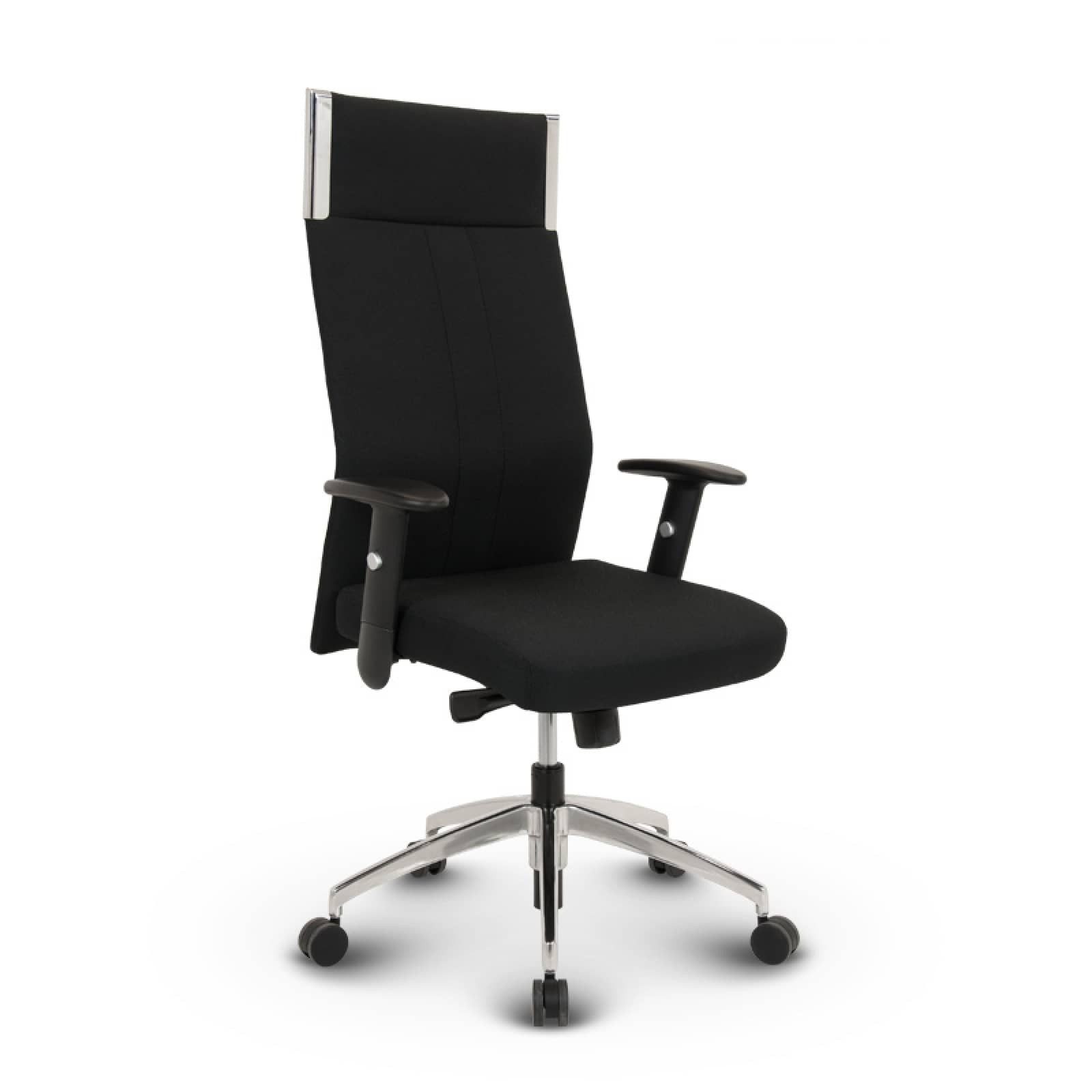Versee Для шефа VERSEE Black-Line Bürostuhl Stoff, 150kg belastbar, ergonomisch (Drehstuhl für Büro und Home Office), mit Lendenstütze, höhenverstellbar, gepolstert, Synchronmechanik