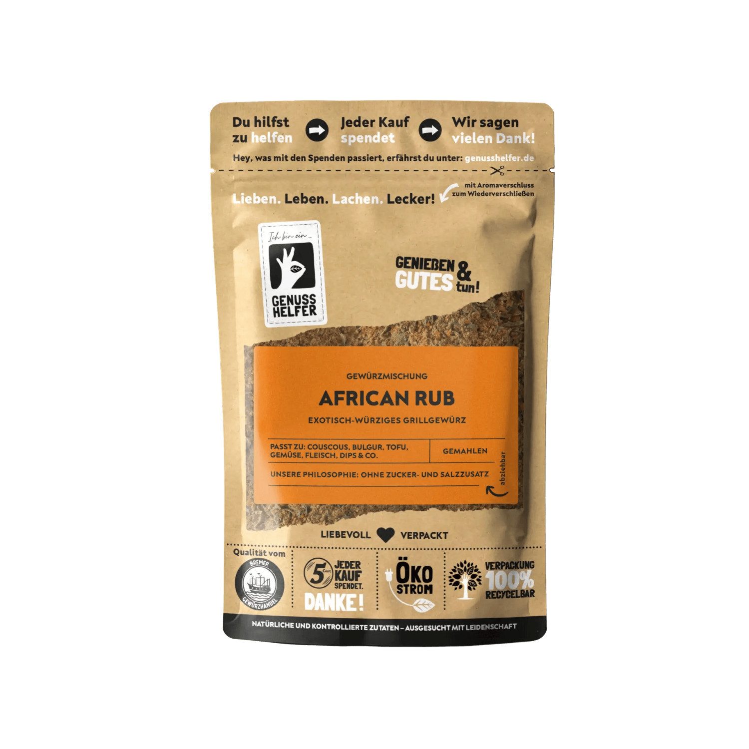 Bremer Gewürzhandel Gewürz African Rub, afrikanische Gewürzmischung, gemahlen, 10er Pack, 500 g