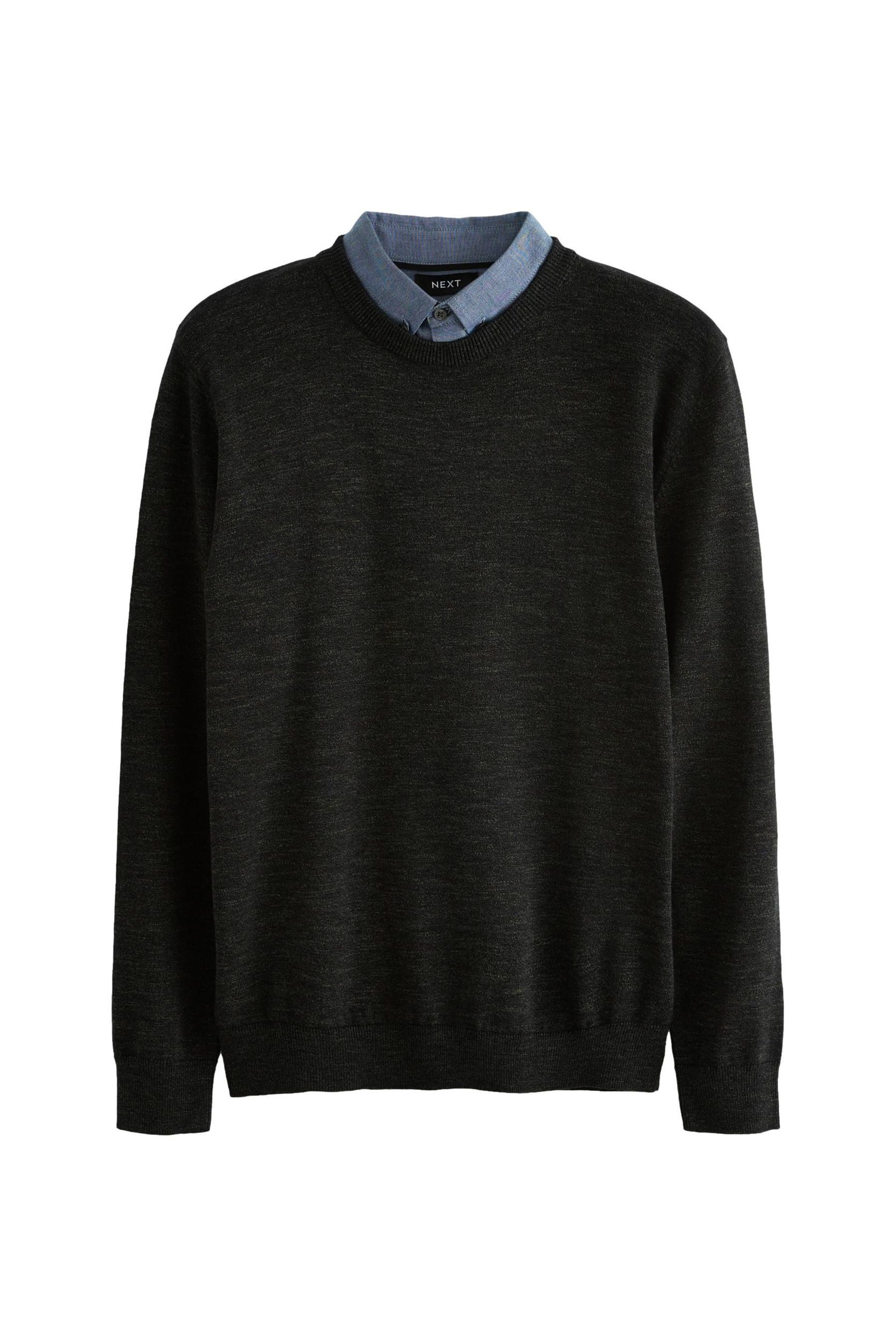 Next 2-in-1-Pullover Oxford-Pullover mit angedeutetem Hemd günstig online kaufen