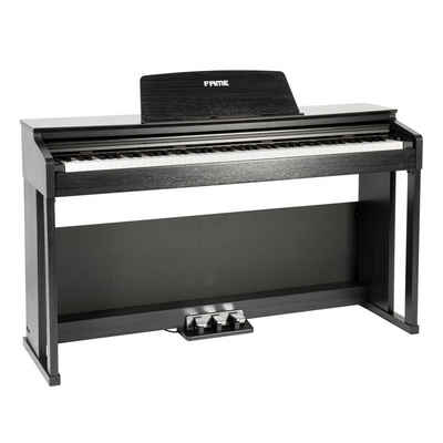 FAME Digitalpiano, DP-3000 E-Piano mit Hammermechanik, anschlagdynamischen 88 Tasten, voller Klavierklang, 20 Orchesterklangfarben, 128-fache Polyphonie, wertiges Gehäuse mit Deckel und Konsolen, Digital Piano