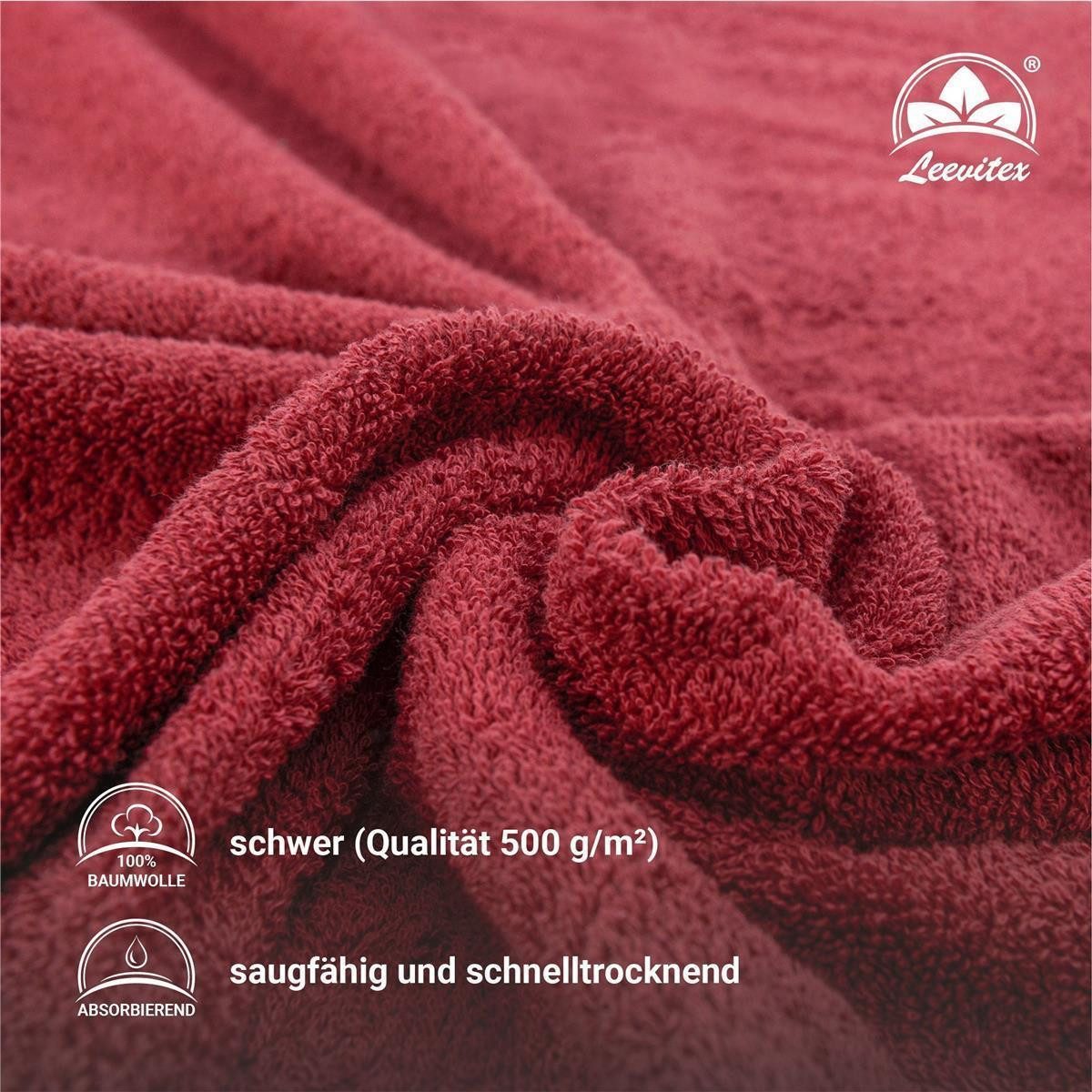 leevitex® Saunatuch Frottee XXL, (2-St), 80 x 200 cm, extra groß & saugfähi günstig online kaufen