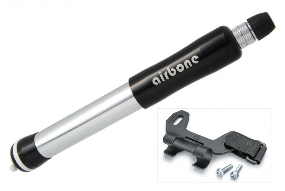 Airbone Fahrradpumpe Airbone Minipumpe ZT-509 AV/DV/SV 210mm schwarz inkl Halter