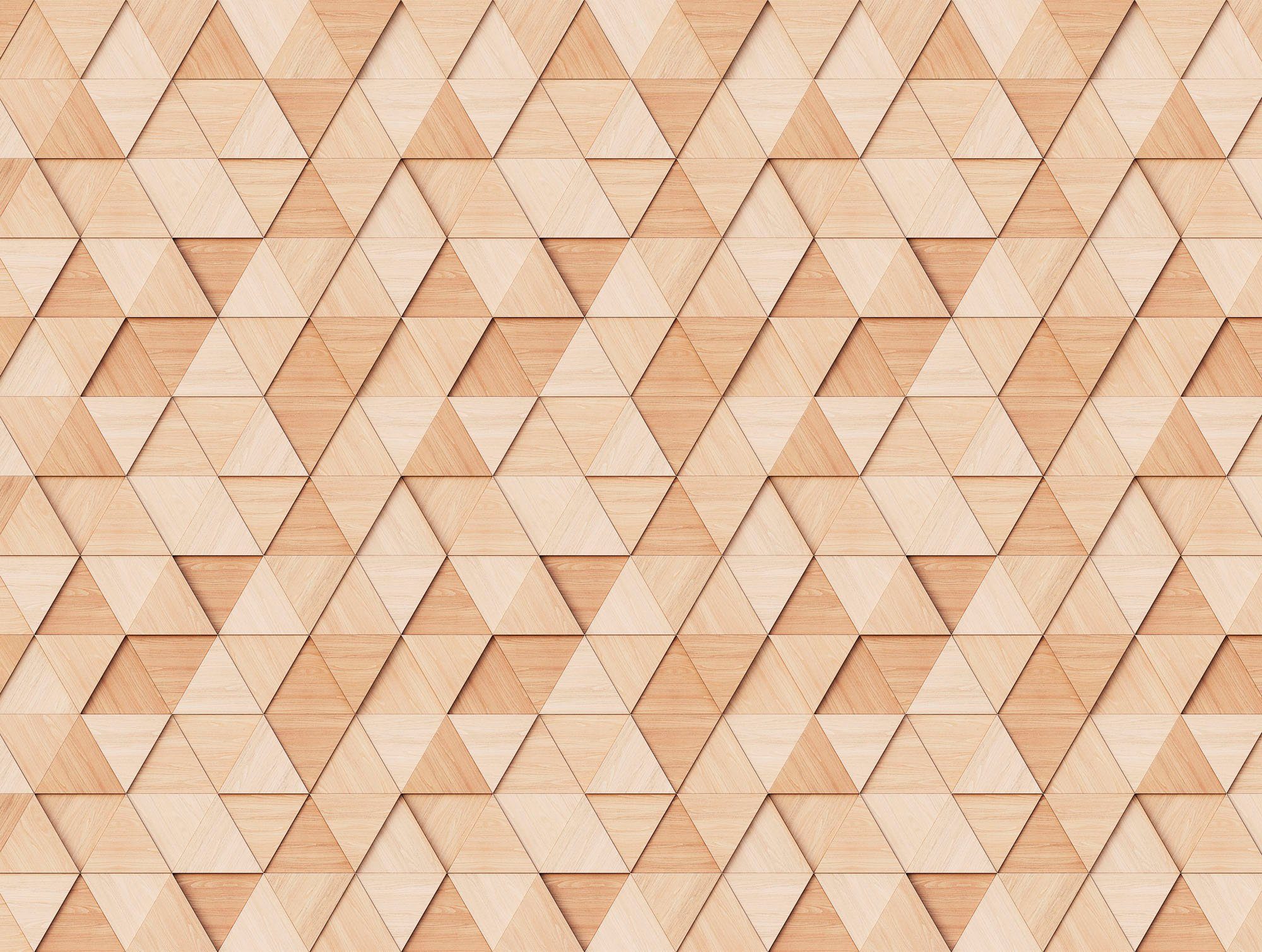 living walls Fototapete The Wall, glatt, 3D-Optik, geometrisch, matt, Fototapete Geometrisch Tapete 3D Tapeten Wohnzimmer modern Flur Design