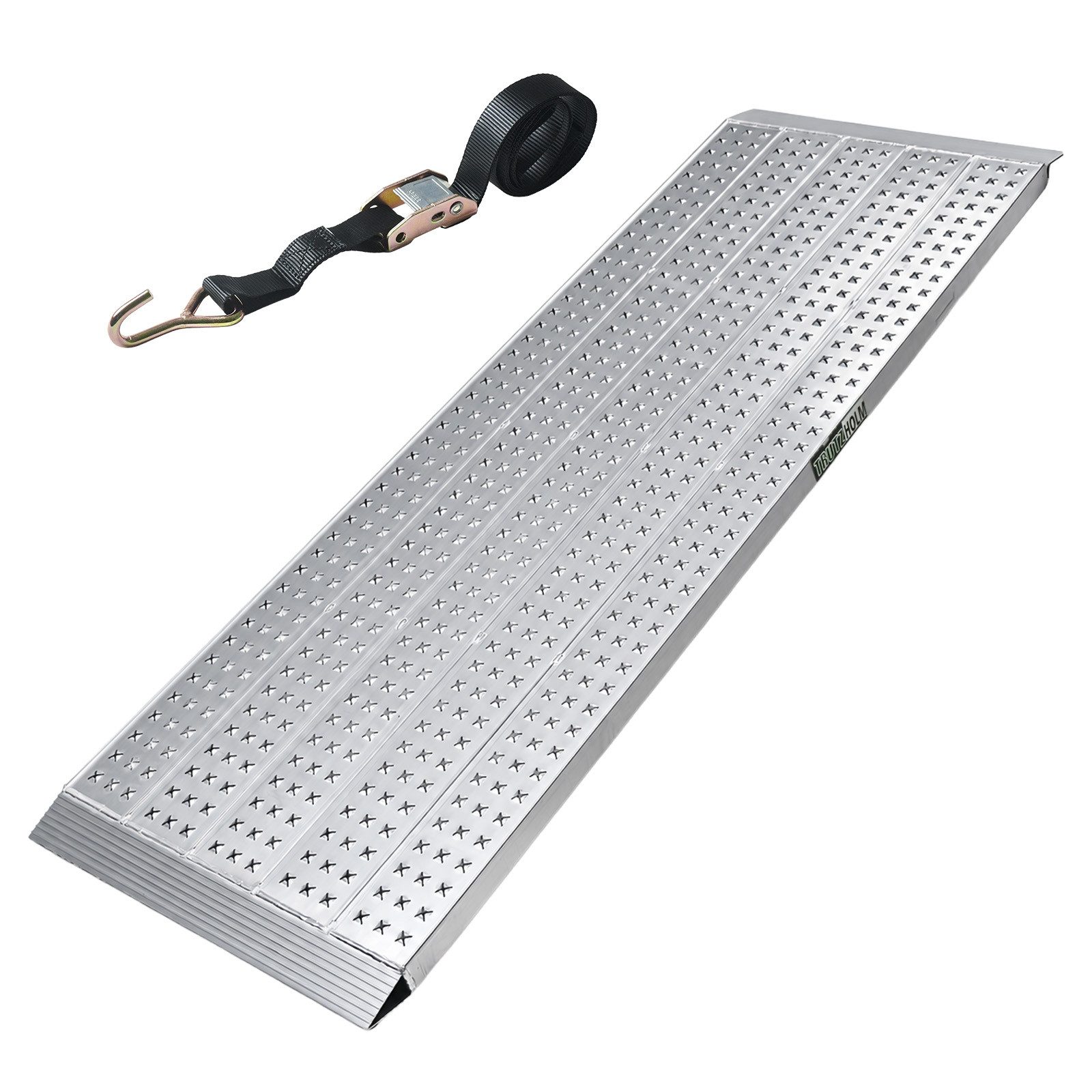 TRUTZHOLM Auffahrrampe leichte Ausführung 200x70 cm Traglast 270kg Alu grau Verladerampe (1-St), profiliert