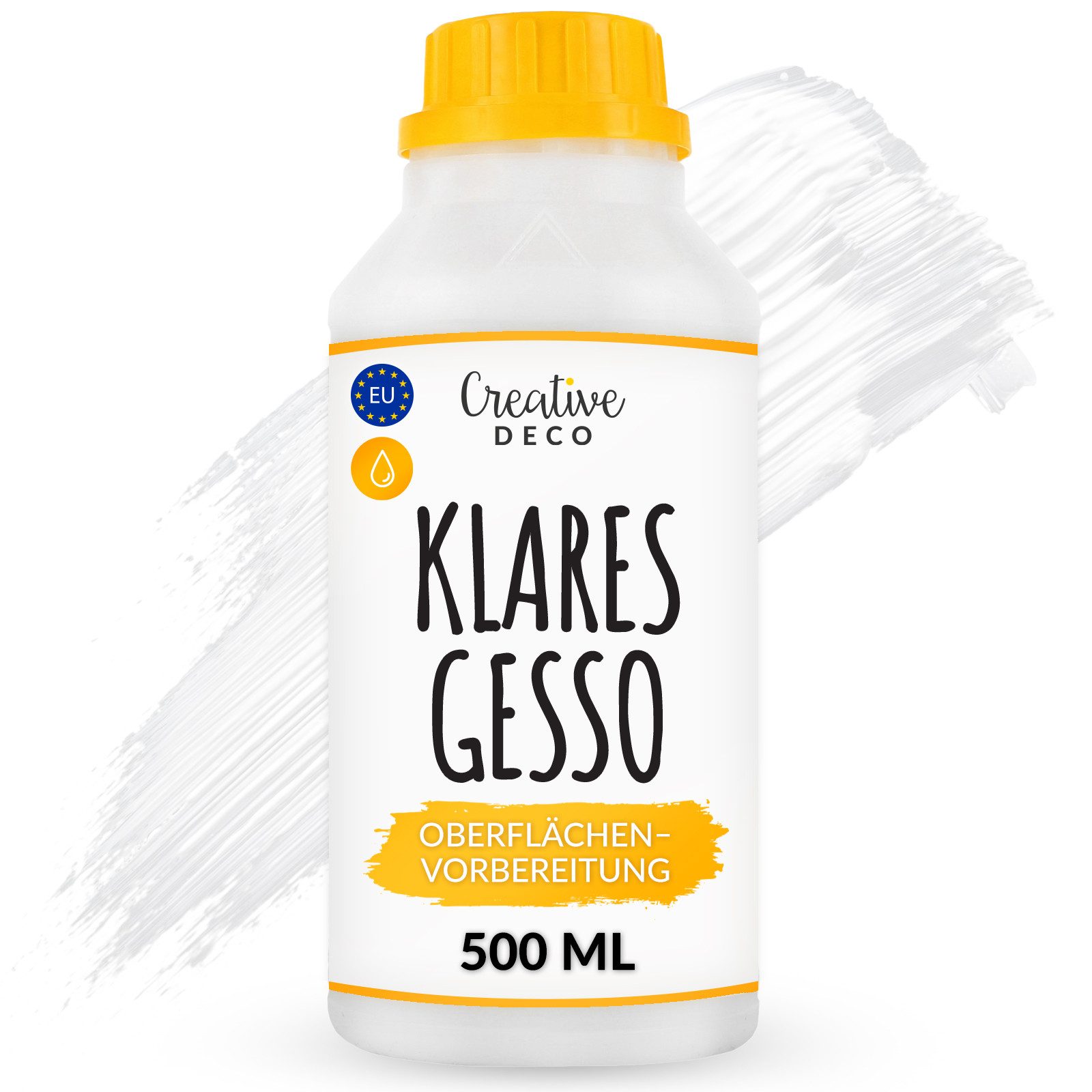 Creative Deco Grundierfarbe Professionell Gesso 1L Perfekte Grundierung für Malerei