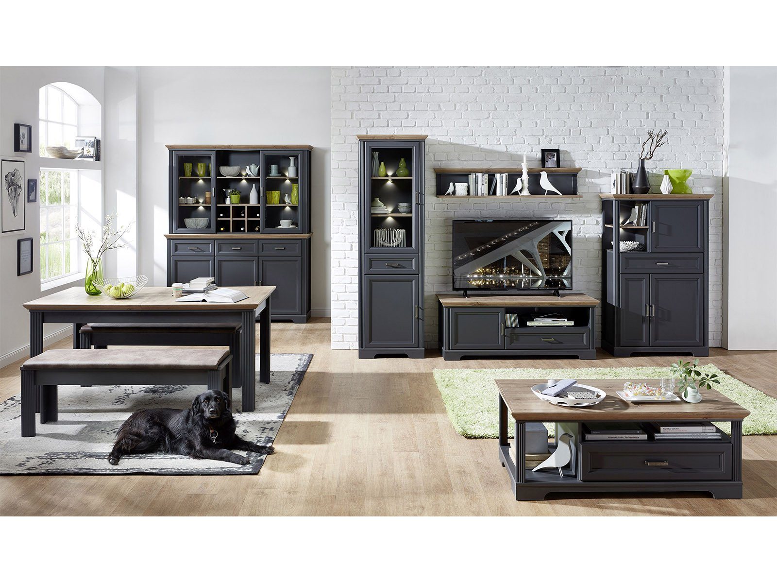 möbelando Highboard Jasmin, Highboard mit 3 günstig online kaufen