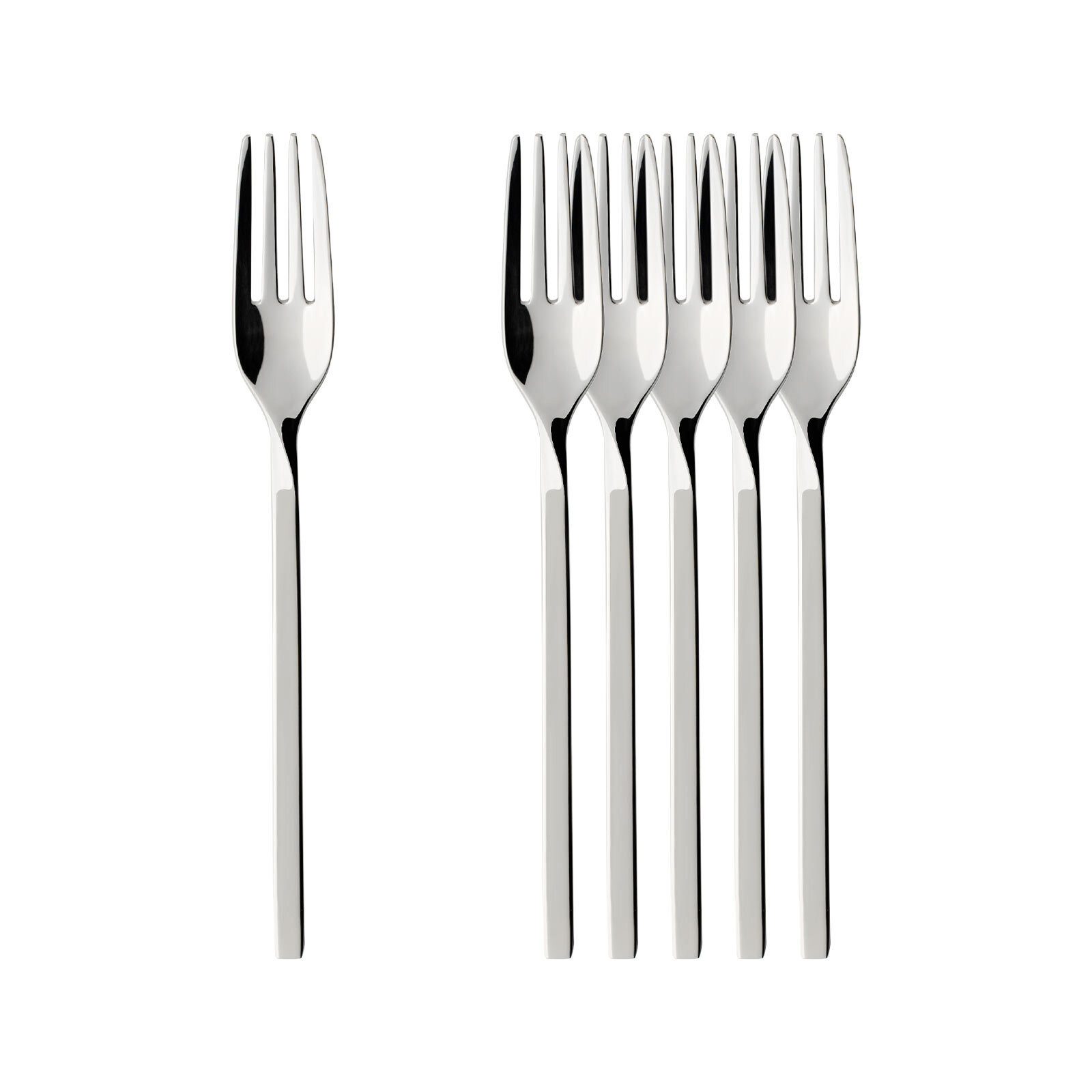 Villeroy & Boch Kuchengabel NewWave Kuchengabel 15,5 cm 6er Set (6 Stück)