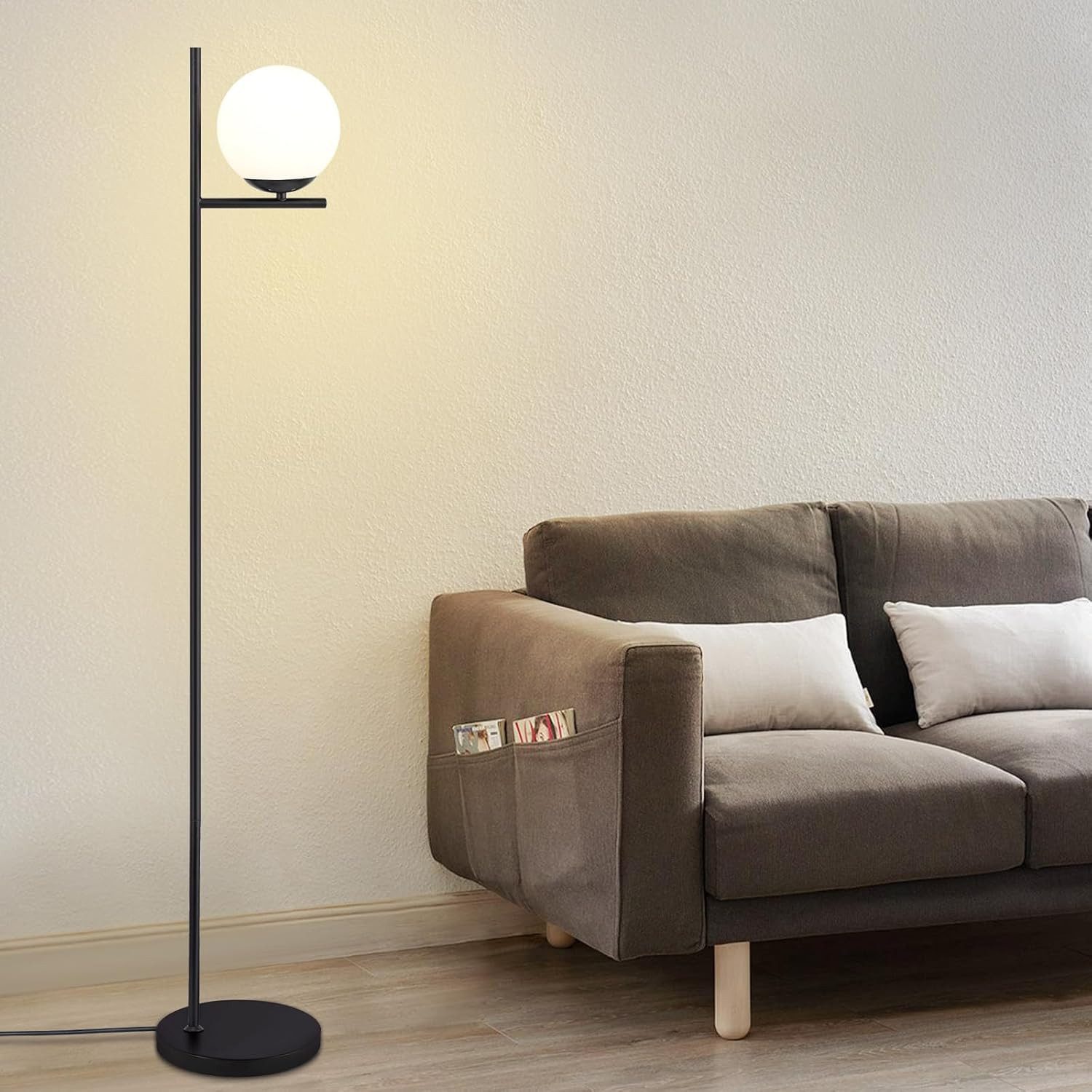 Stehlampe Wohnzimmer 1Flammig Metall Industrial Stehleuchte mit Fußschalter Flur
