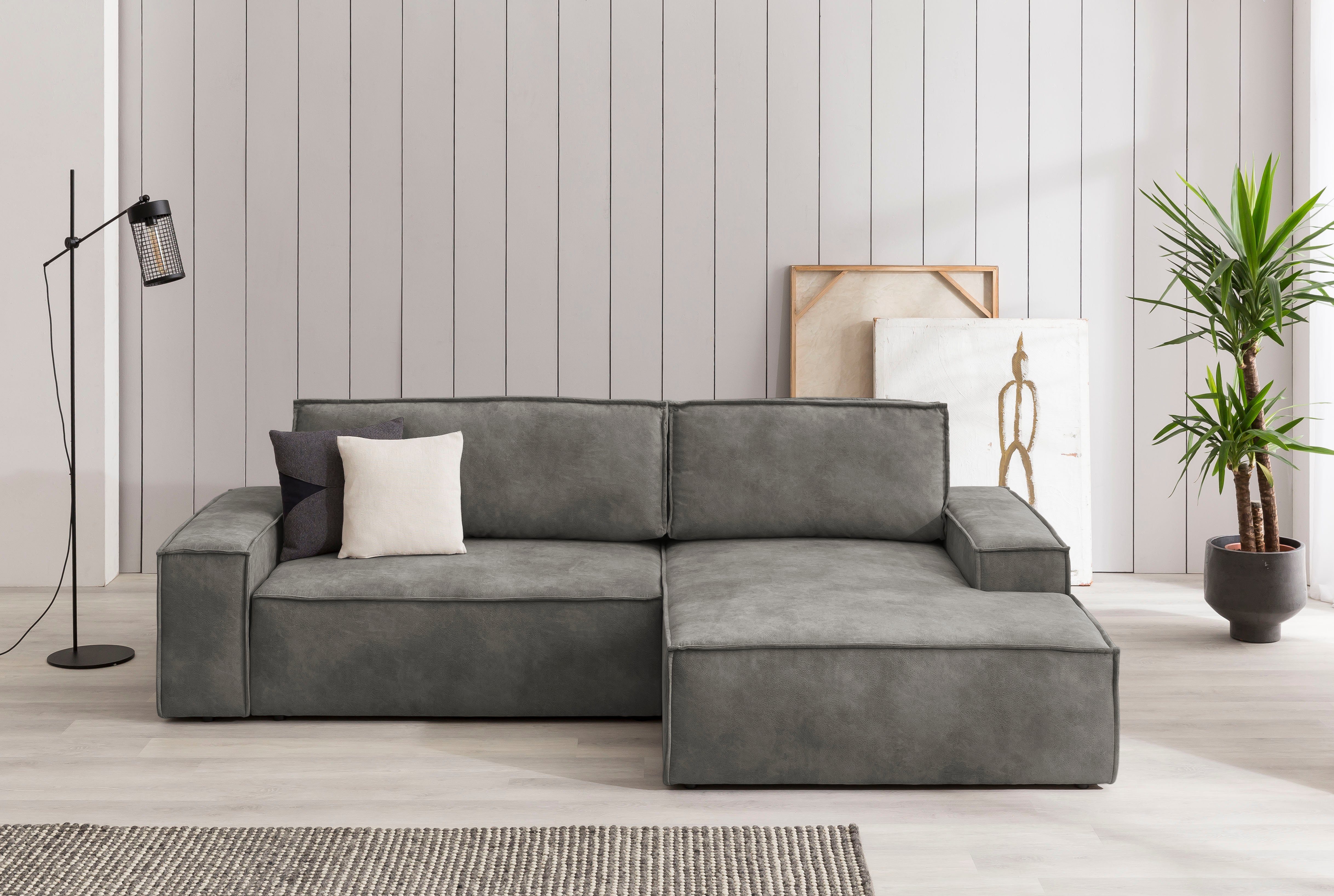 Home affaire Ecksofa "SHERWOOD Schlafsofa 267 cm, L-Form," Schlaffunktion m günstig online kaufen