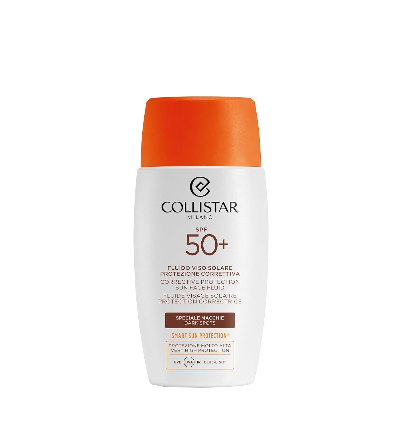 COLLISTAR Sonnenschutzcreme Corrective Protection Fluid Solar Antistains, Packung, 1-tlg., Sonnenschutzcreme, 50 ml Sonnenschutzcreme
