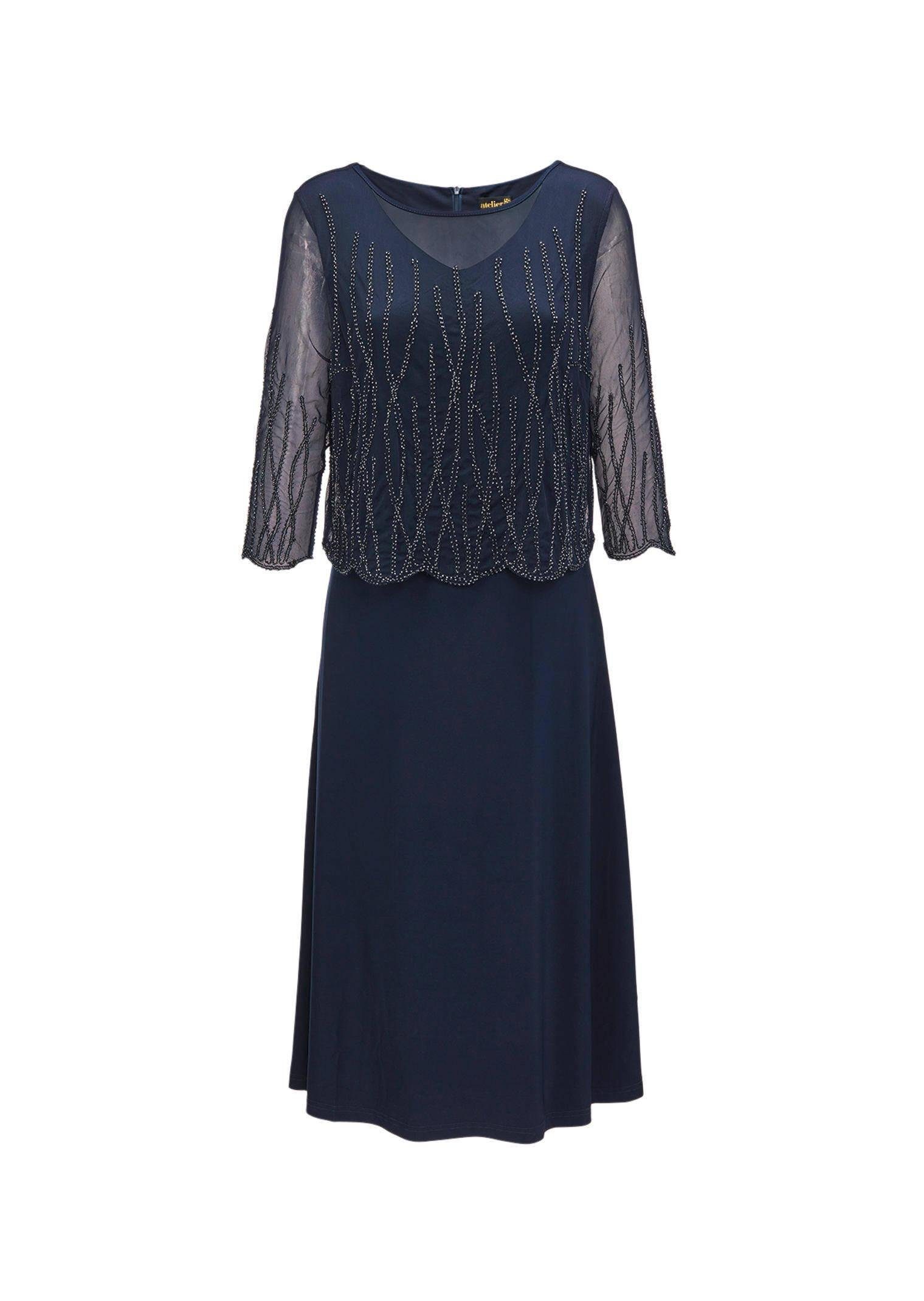 GOLDNER Abendkleid Kurzgröße: Mit Perlen besetztes Kleid günstig online kaufen