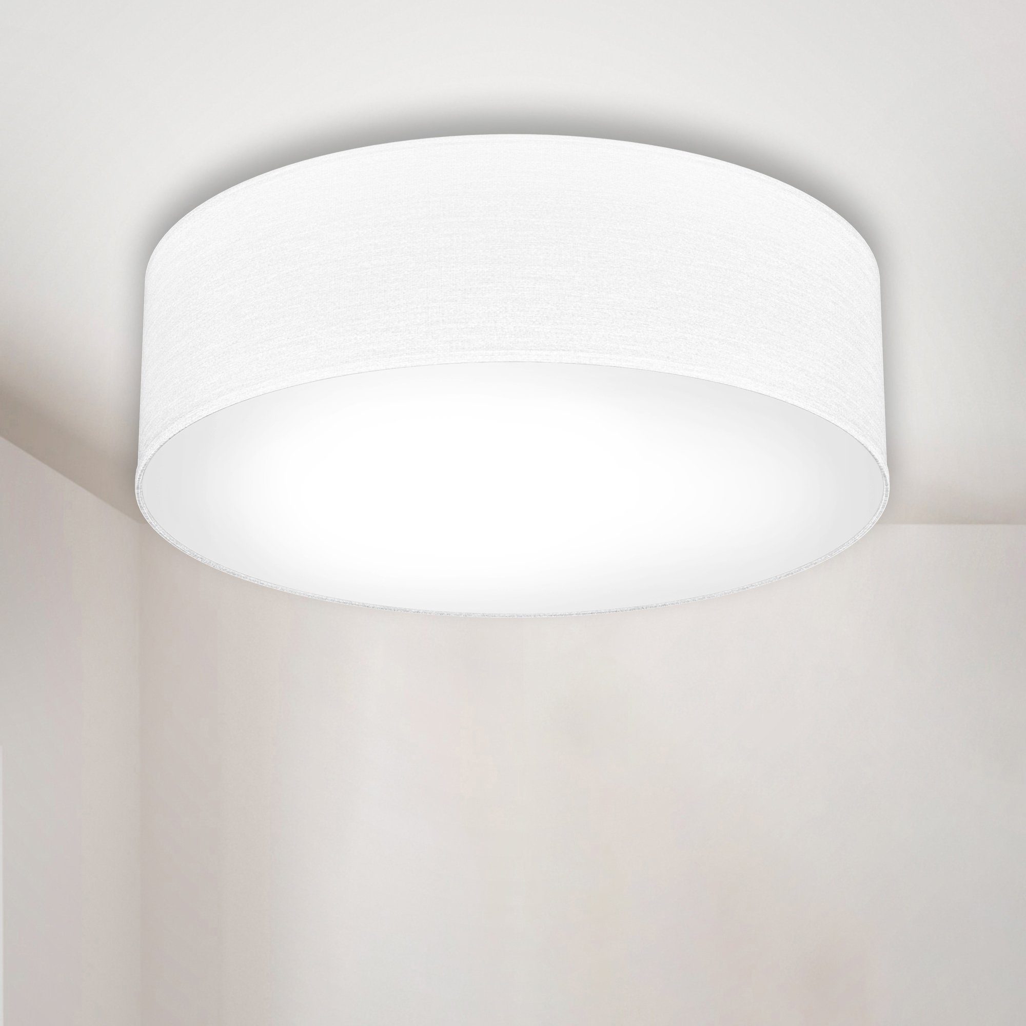 B.K.Licht Deckenleuchte, ohne Leuchtmittel, Deckenlampe, Textilschirm, günstig online kaufen