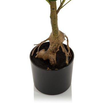 Kunstpflanze Kunstpflanze SCHEFFLERA Kunststoff, Stoff Strahlenaralie, hjh OFFICE, Höhe 100.0 cm, Pflanze im Kunststoff-Topf