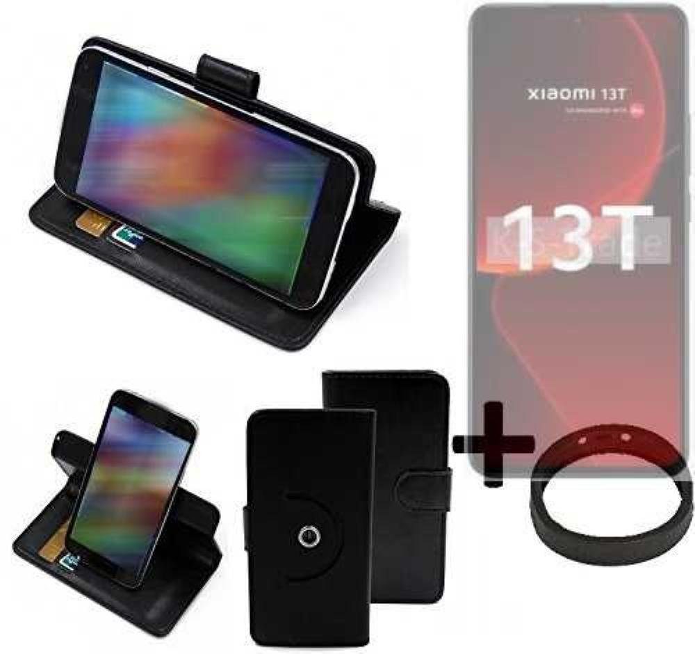 K-S-Trade Handyhülle für Xiaomi 13T, Case Schutz Hülle + Bumper Handy Hülle Flipcase Smartphone Cover
