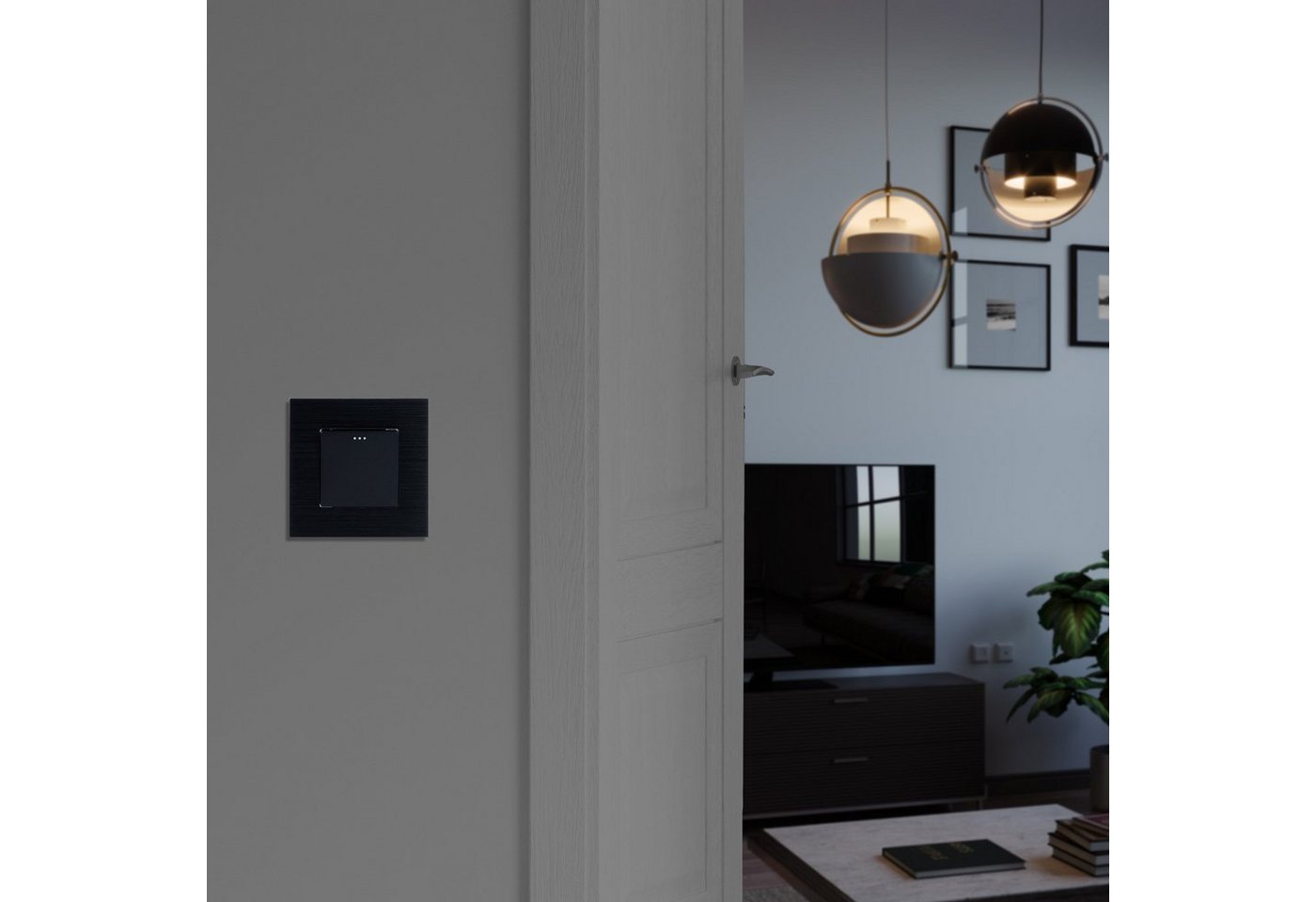 Thumbnail - Navaris Lichtschalter Design Schalter aus Aluminium - Einbau- oder Aufputz-Wandschalter (1-St)