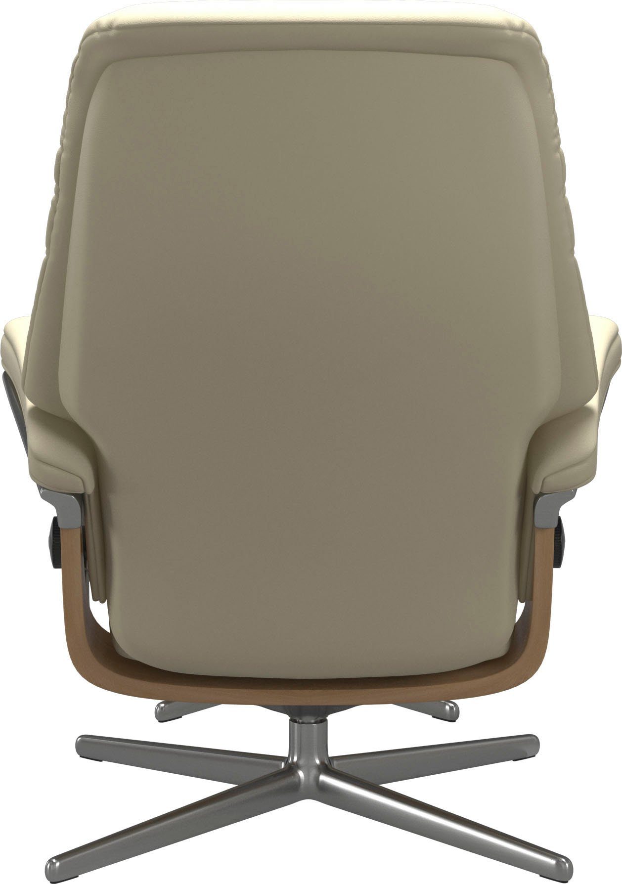 Stressless® Relaxsessel Sunrise (Set, Relaxsessel mit Hocker), mit Hocker, mit Cross Base, Größe S, M & L, Holzakzent Eiche